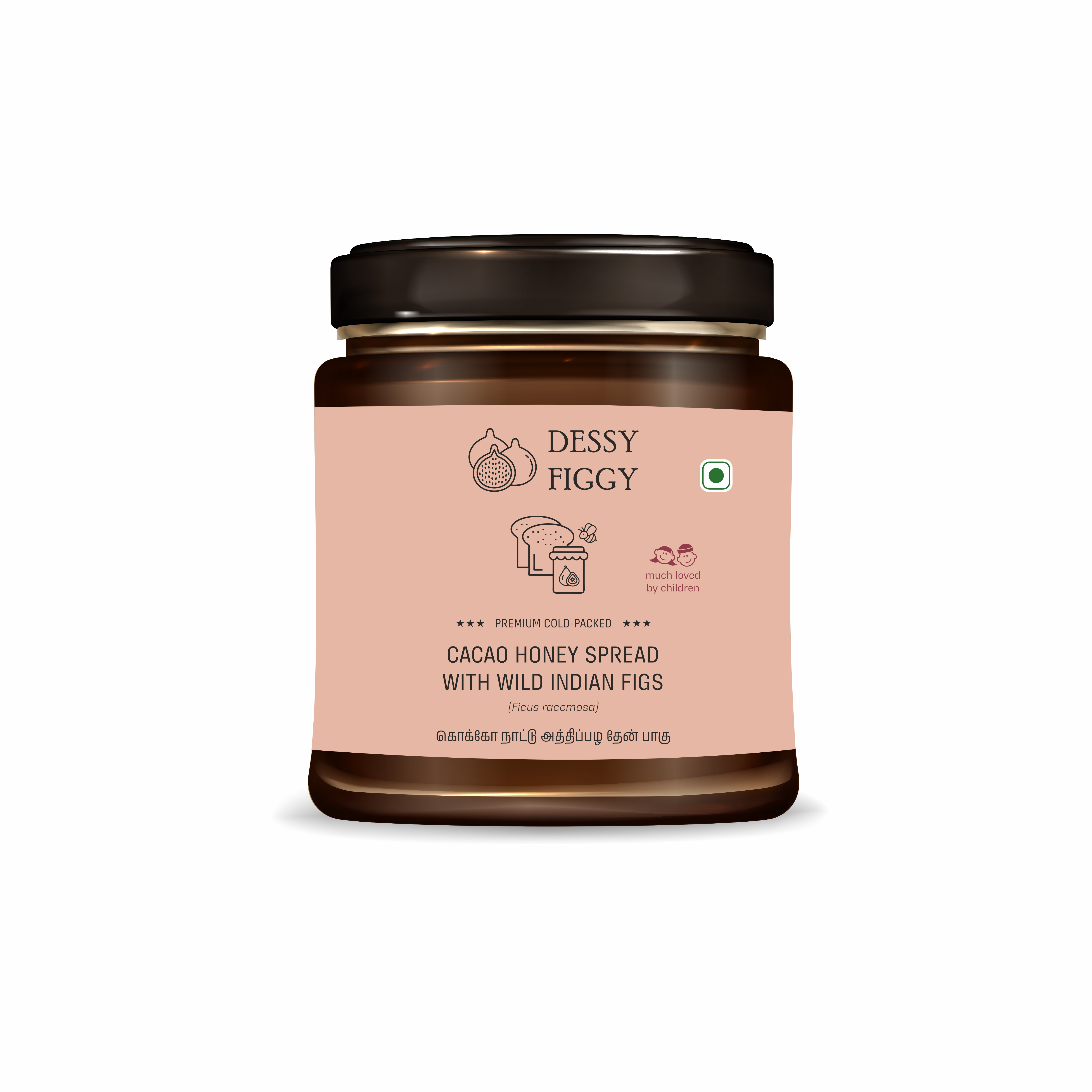Dessy Figgy Premium Cold-Packed Cacao Honey Spread with Wild Indian Figs 250g