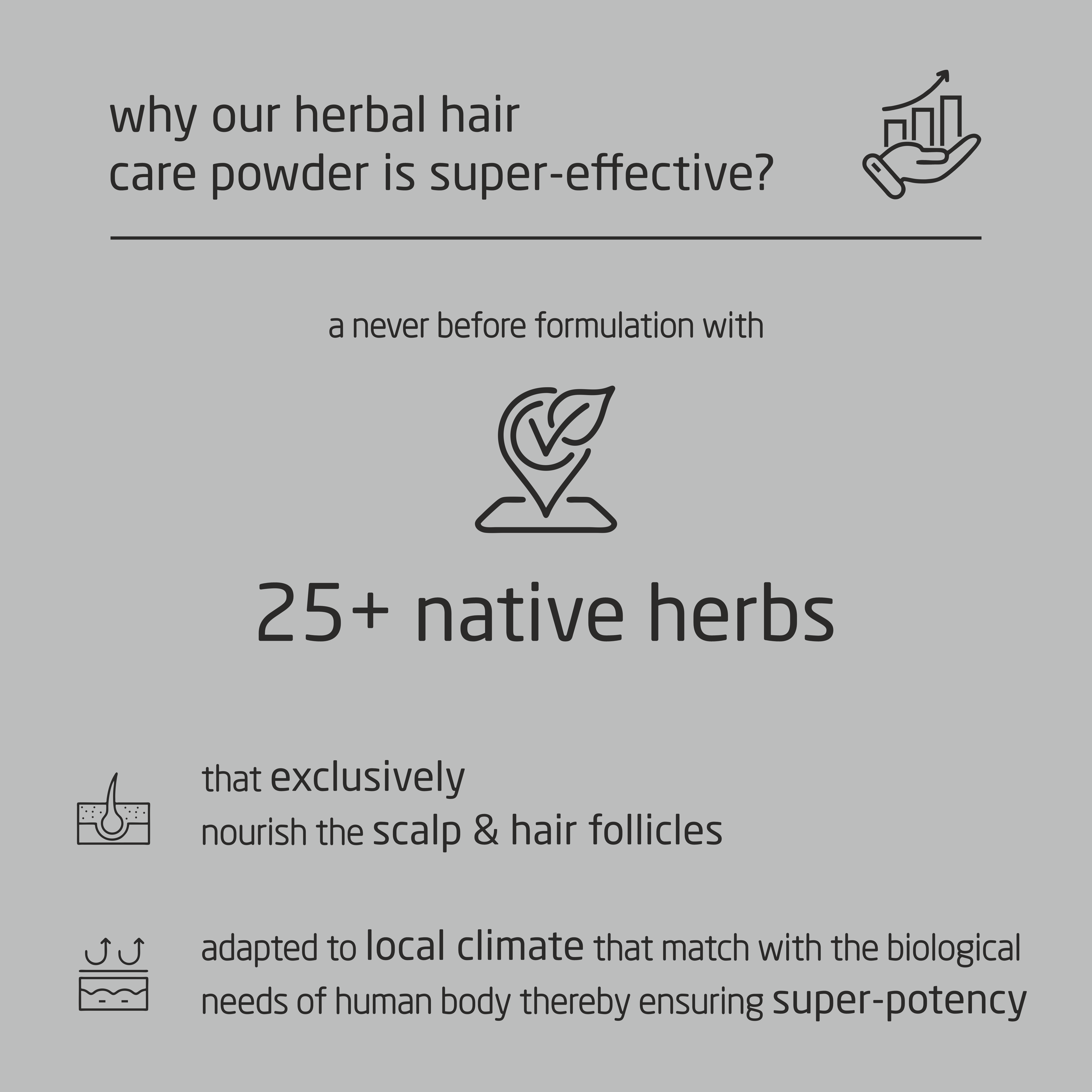 Feel Sattvic Super-Premium Herbal Hair Care Powder - 100g