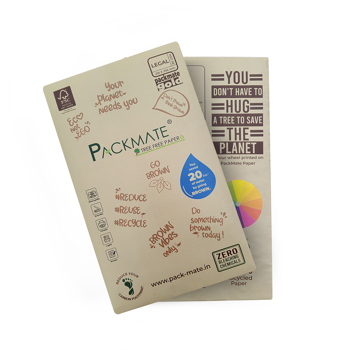 Packmate Gold Copier - Legal,1 Ream, 500 Sheet | Made From 100% Recycled Paper