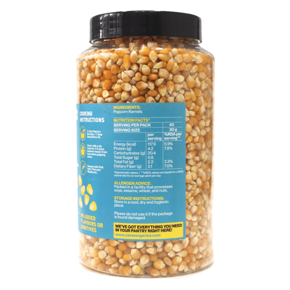 Zama Organics Popcorn Kernels 1.2Kg