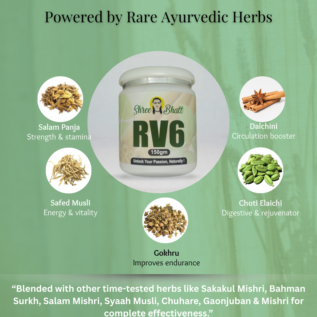 ShreeBhatt RV-6 Vitality & Energy Formula for Men 150 Gm
