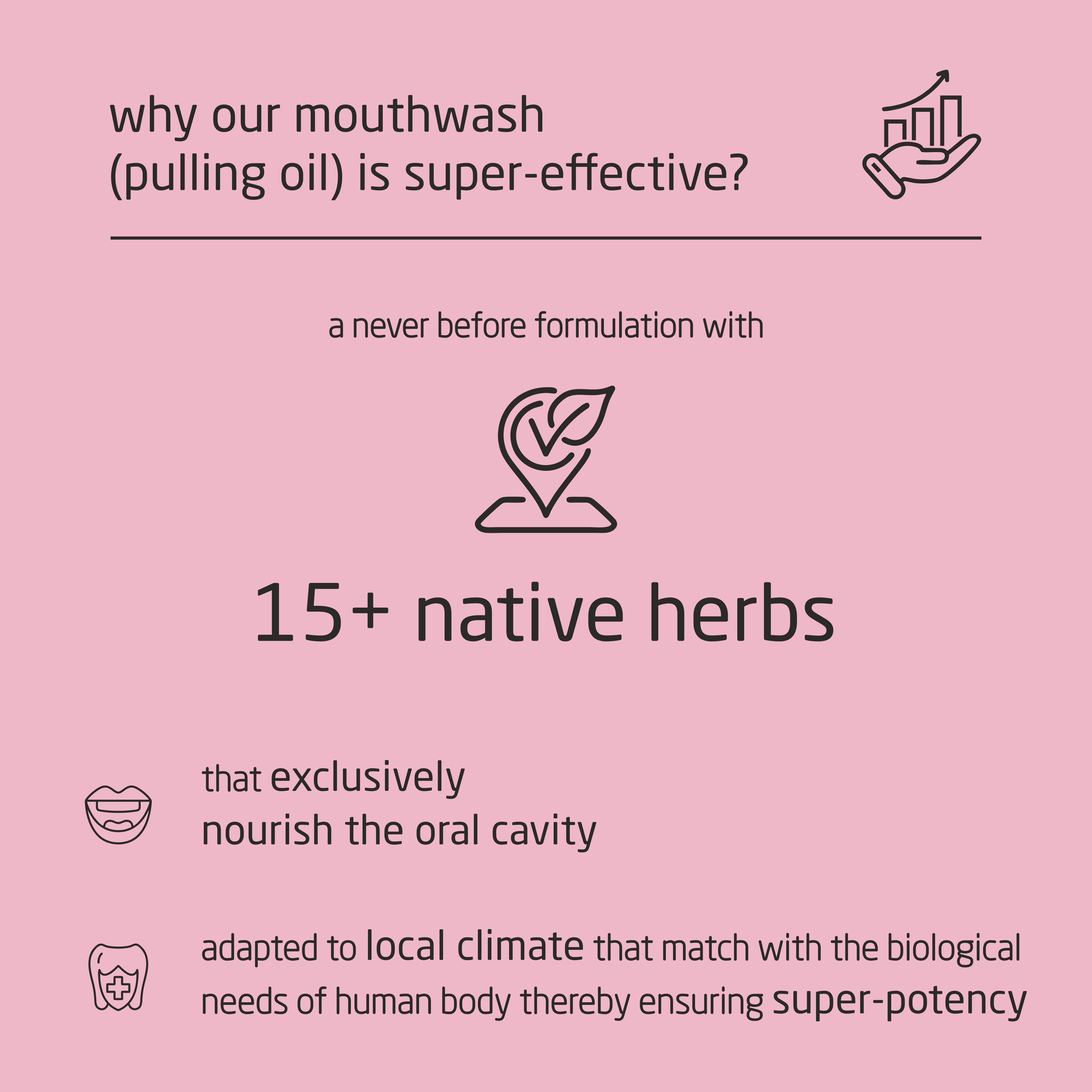 Feel Sattvic Premium Herbal Cold-Infused  Mouthwash (Pulling Oil) - 100ml