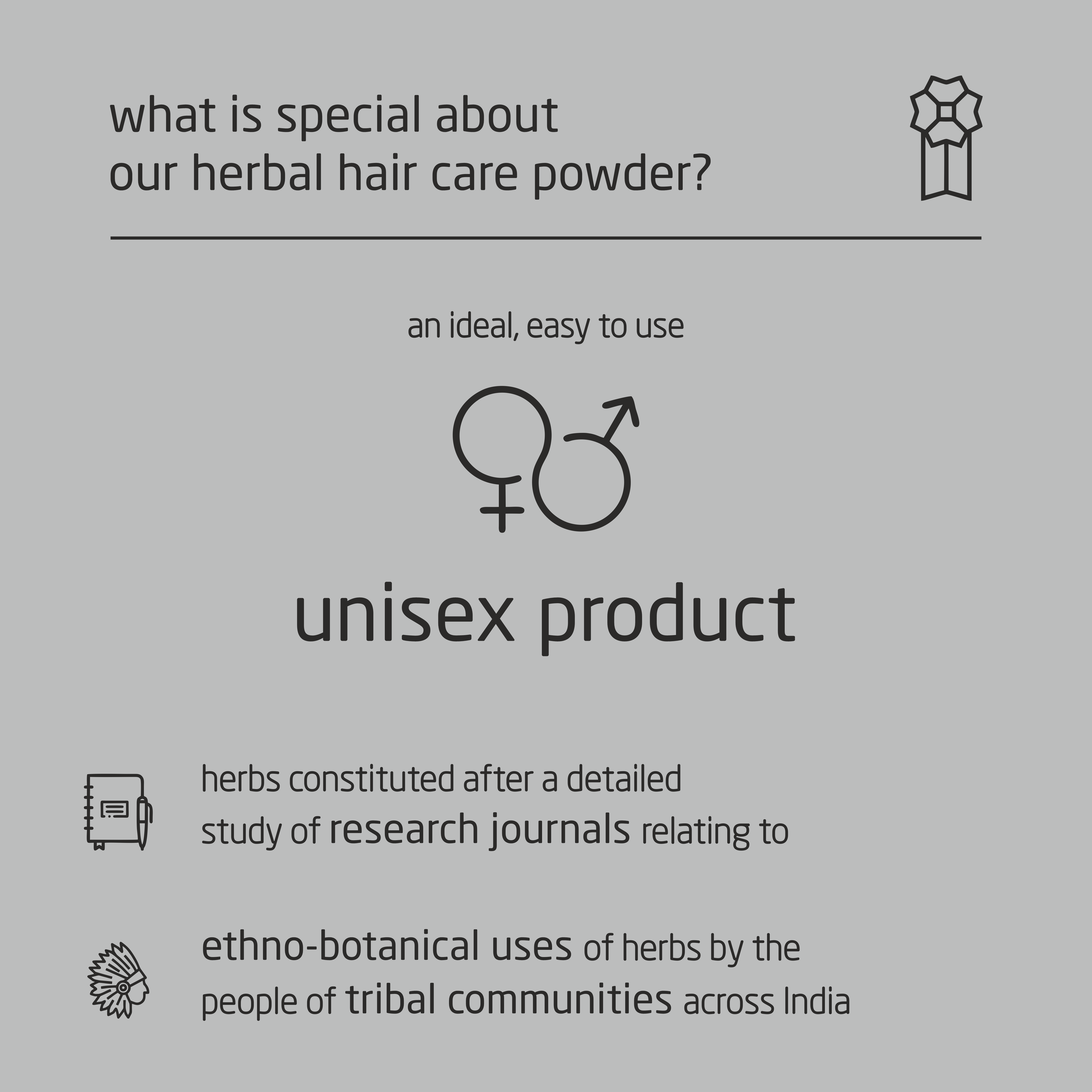 Feel Sattvic Super-Premium Herbal Hair Care Powder - 100g