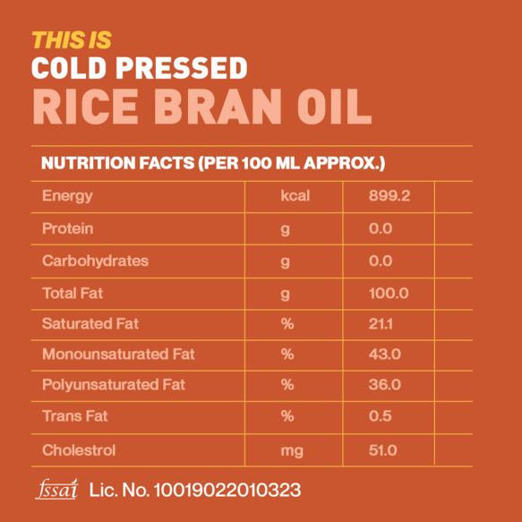Zama Organics Cold Pressed Rice Bran Oil