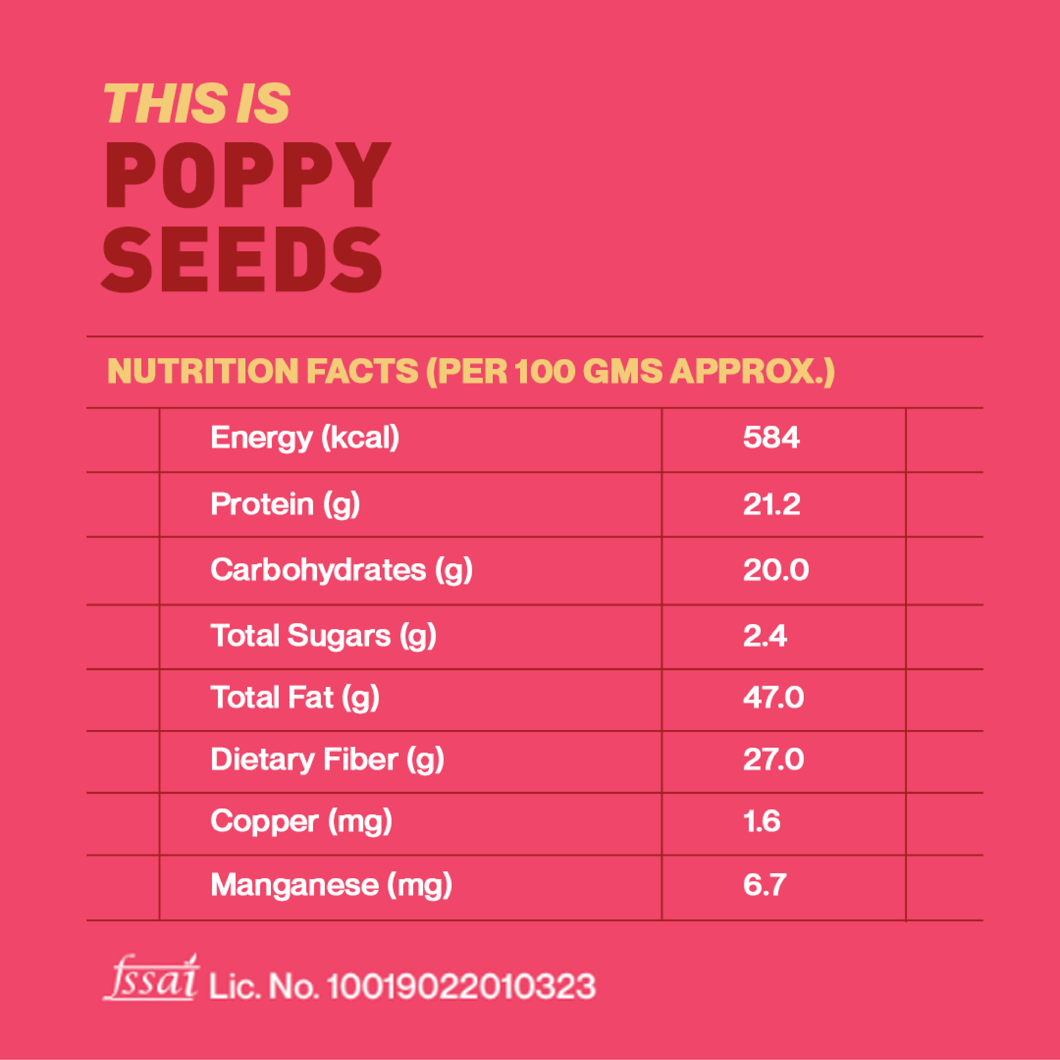 Zama Organics Poppy Seeds 250g