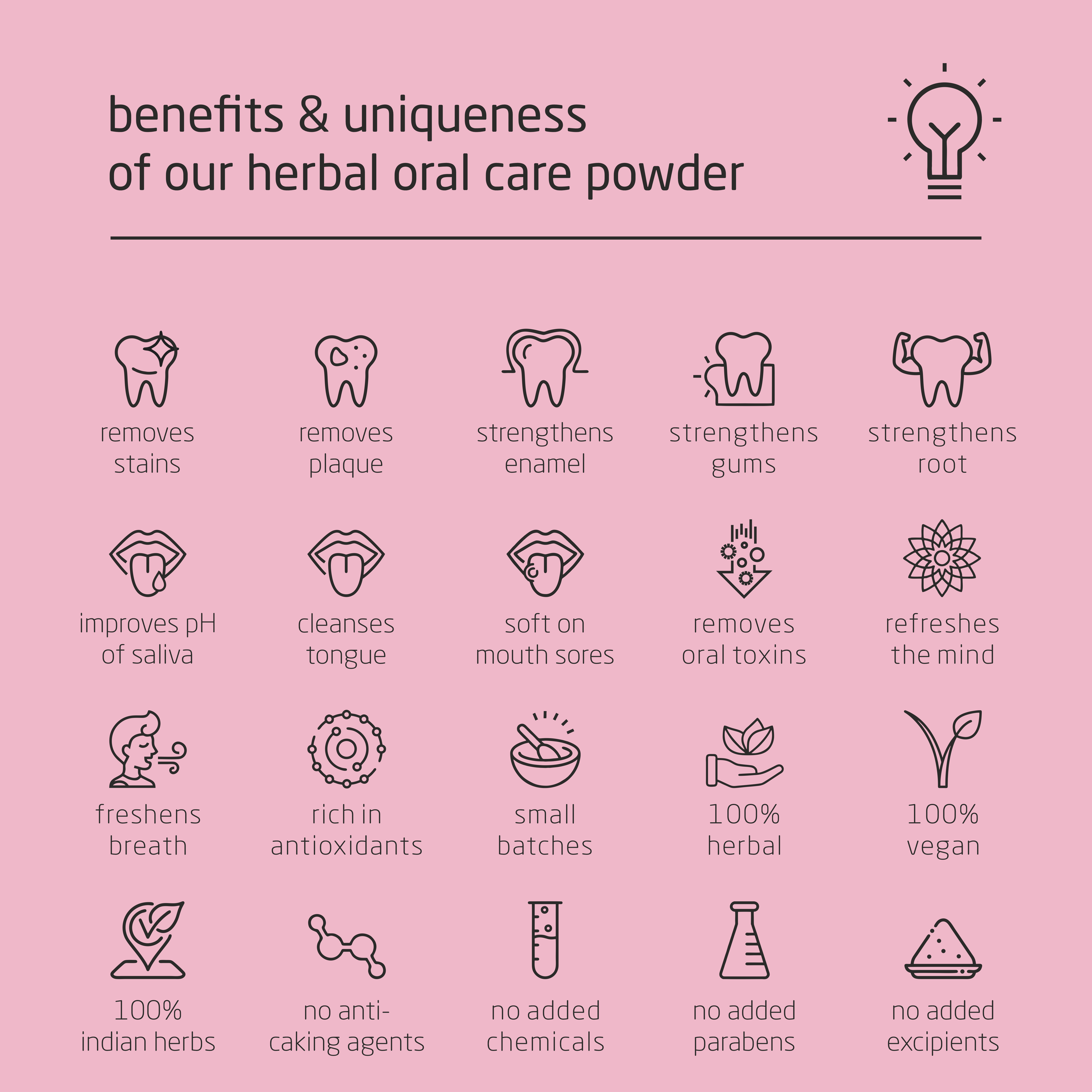 Feel Sattvic  Super-Premium  Herbal Oral Care Powder – 50g