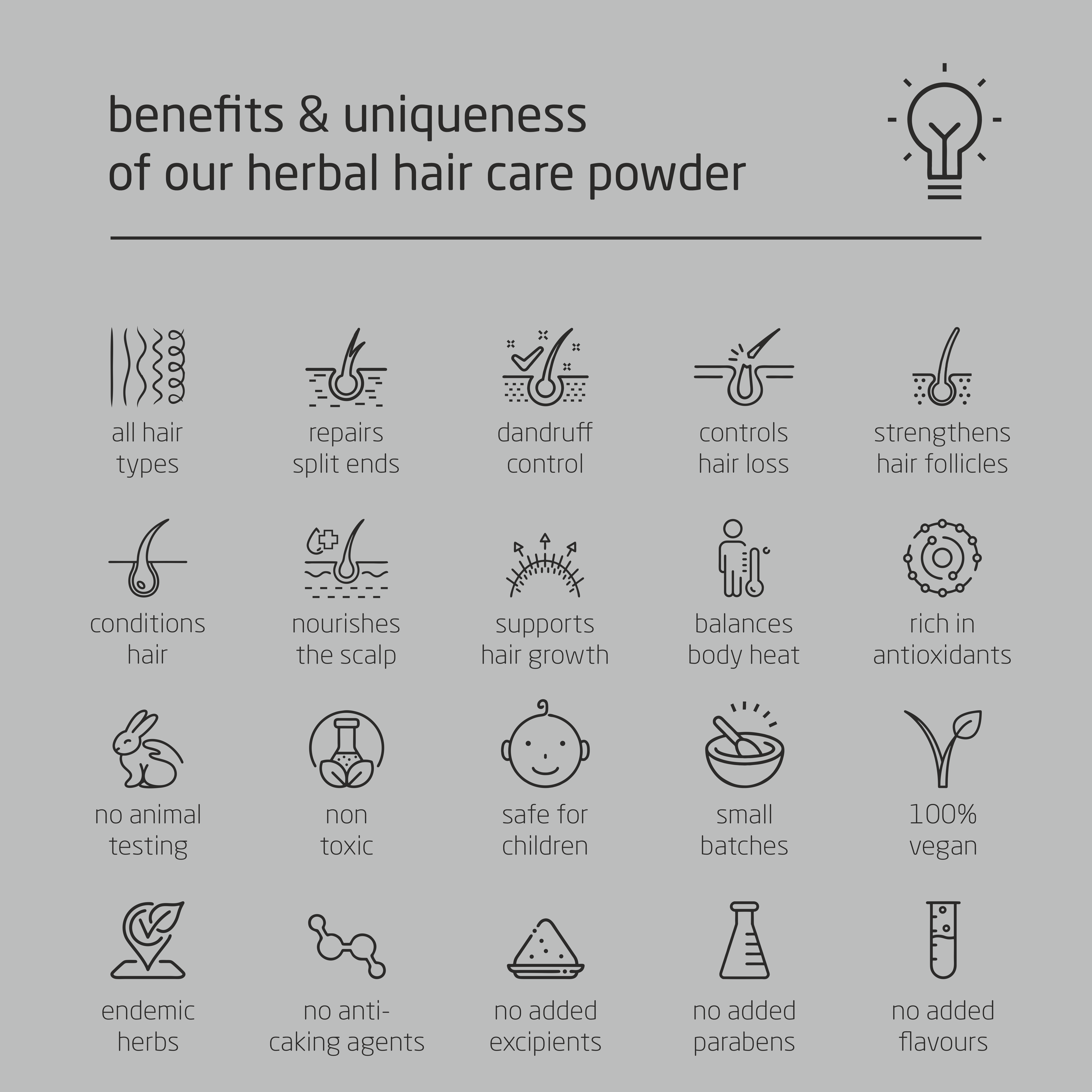 Feel Sattvic Super-Premium Herbal Hair Care Powder - 100g