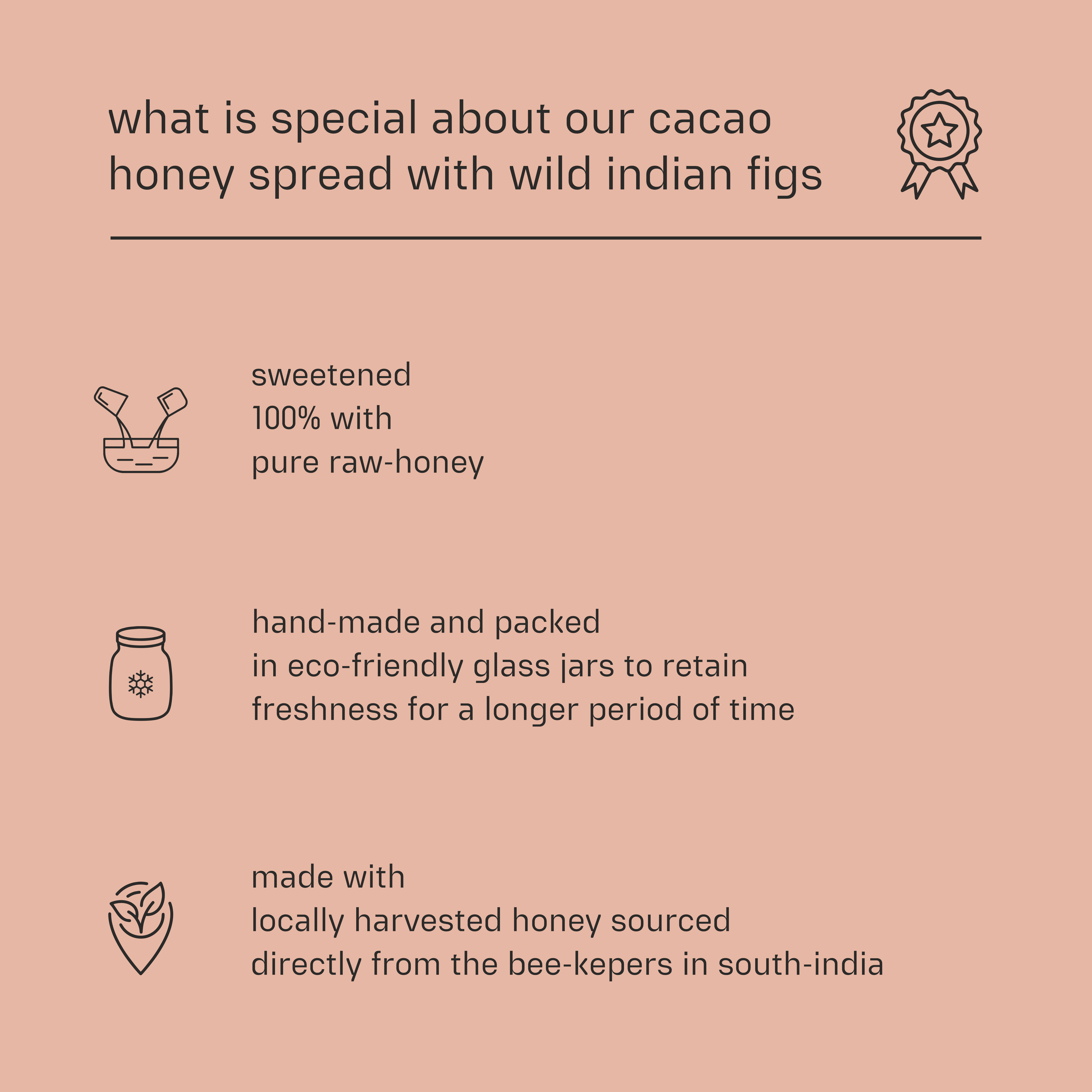 Dessy Figgy Premium Cold-Packed Cacao Honey Spread with Wild Indian Figs 250g