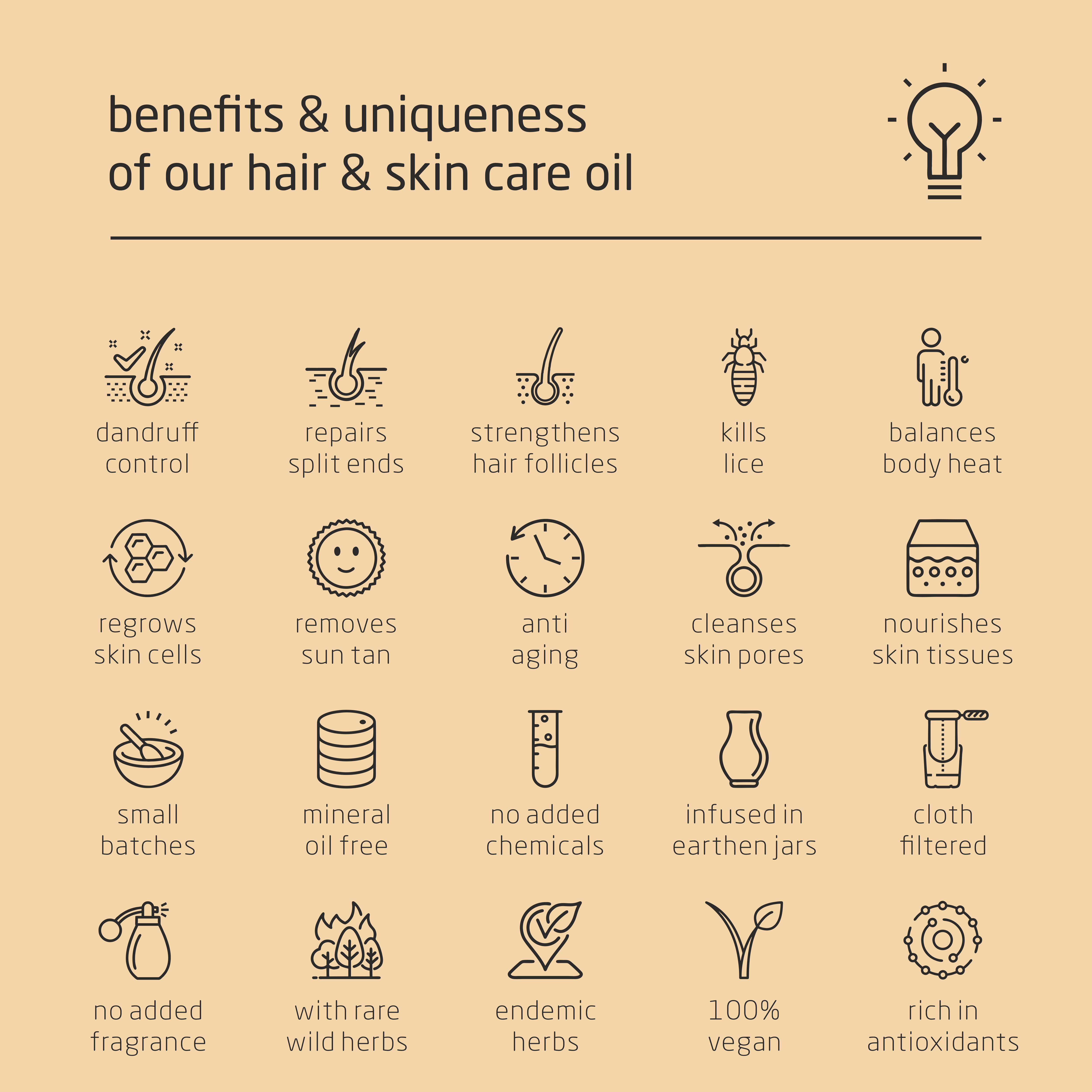 Feel Sattvic Premium Herbal Cold-Infused Hair & Skin Care Oil - 100ml