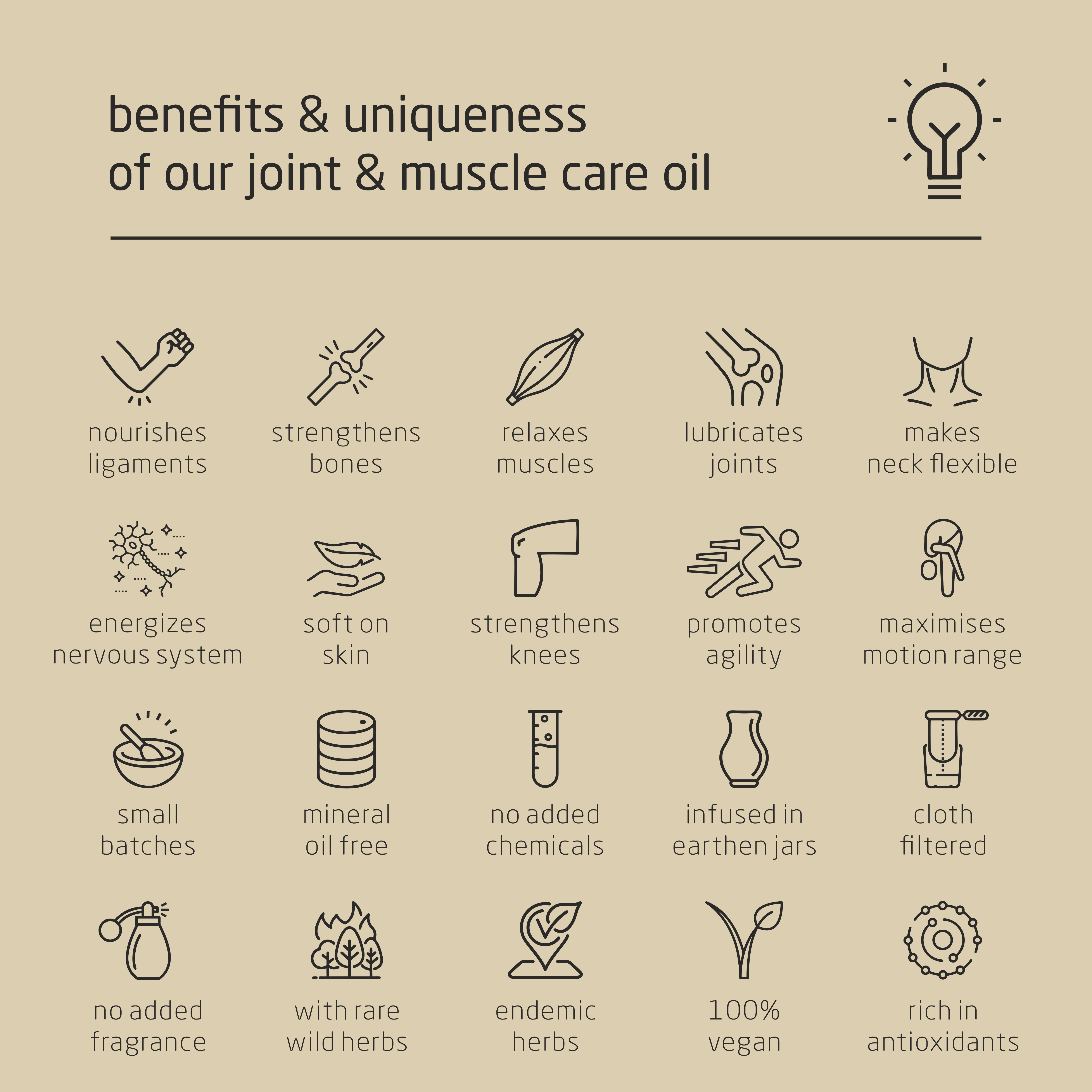 Feel Sattvic Premium Herbal Cold-Infused Joint & Muscle Care Oil - 100ml