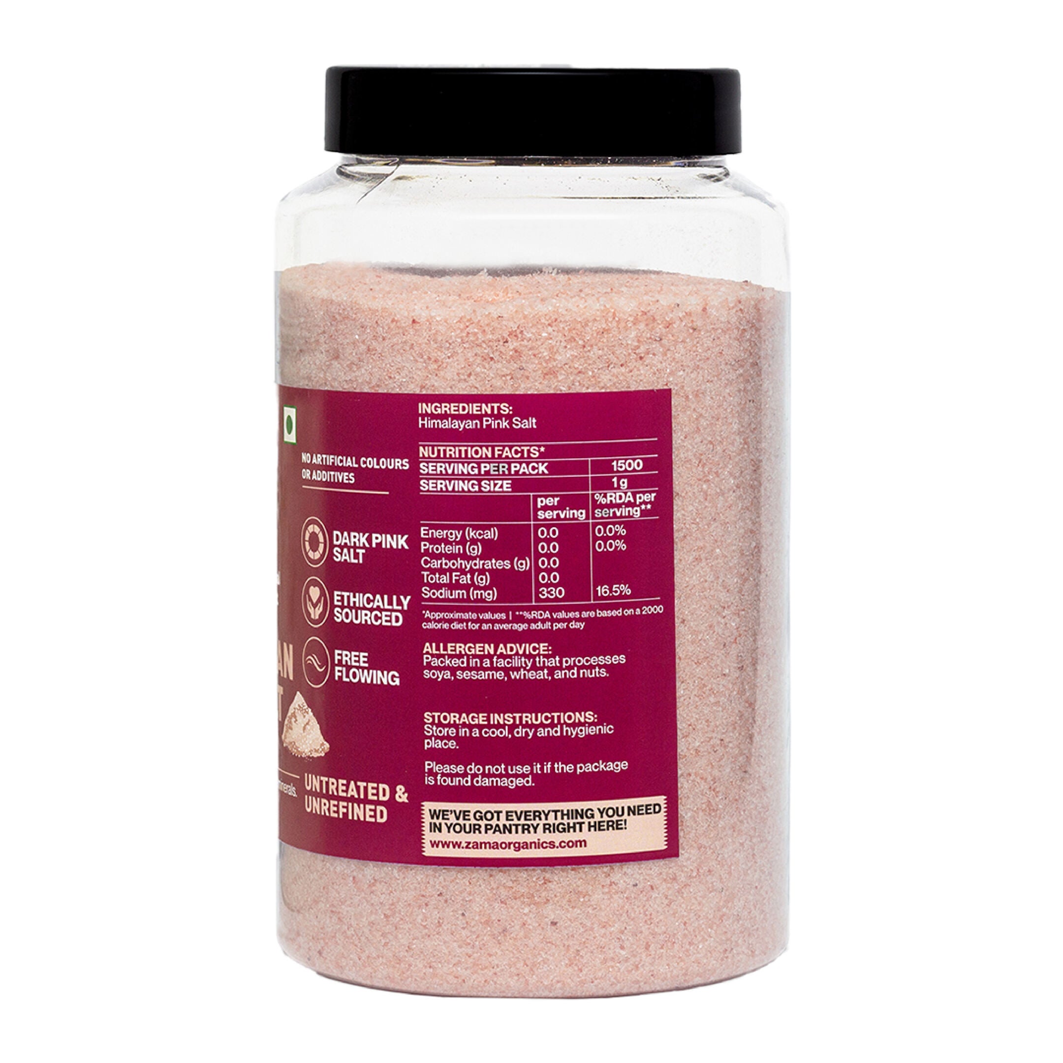 Zama Organics Himalayan Pink Salt 1.5kg