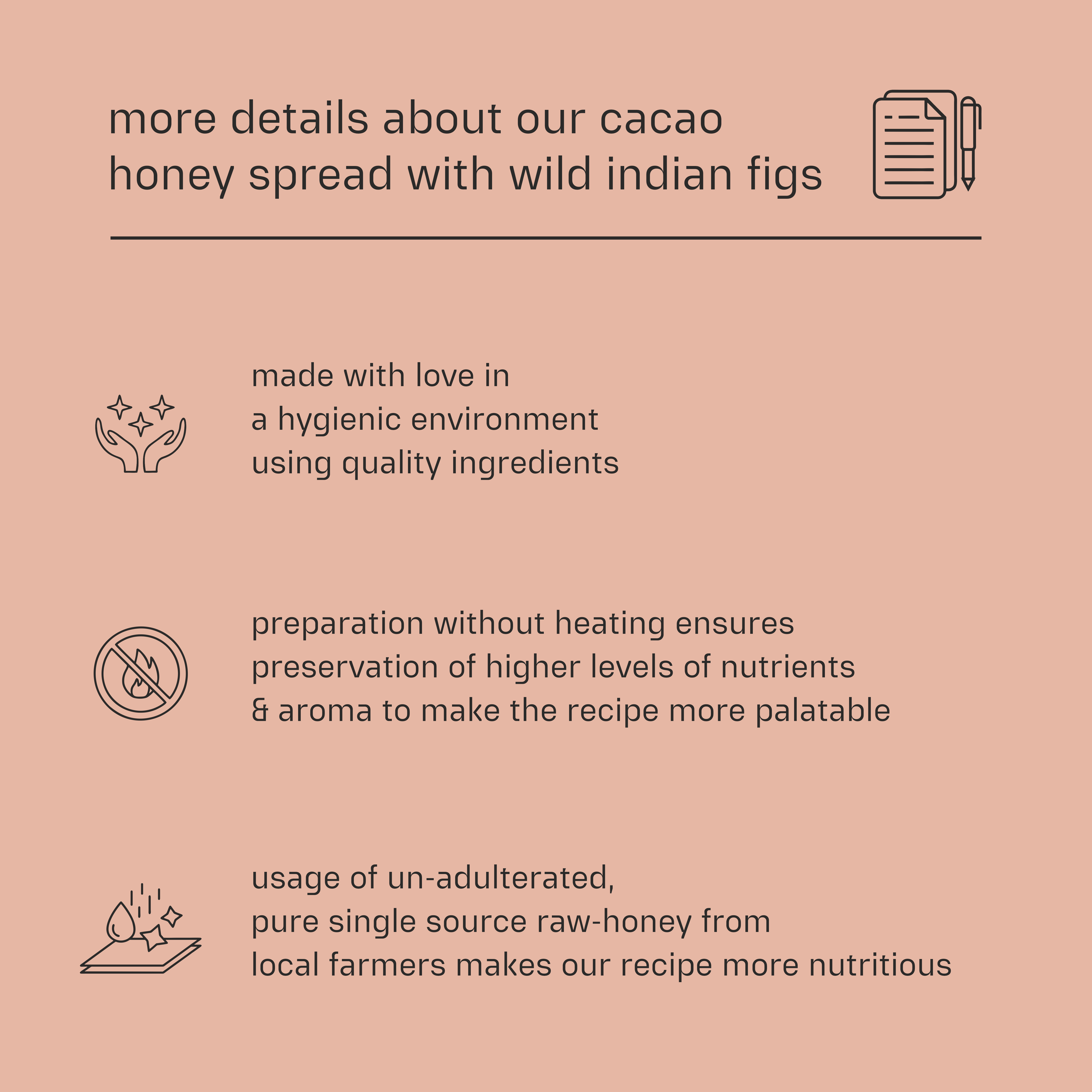 Dessy Figgy Premium Cold-Packed Cacao Honey Spread with Wild Indian Figs 250g