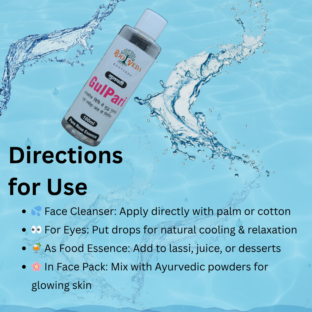 RootVeda Gulpari 100% Pure Rose Water 100 ml