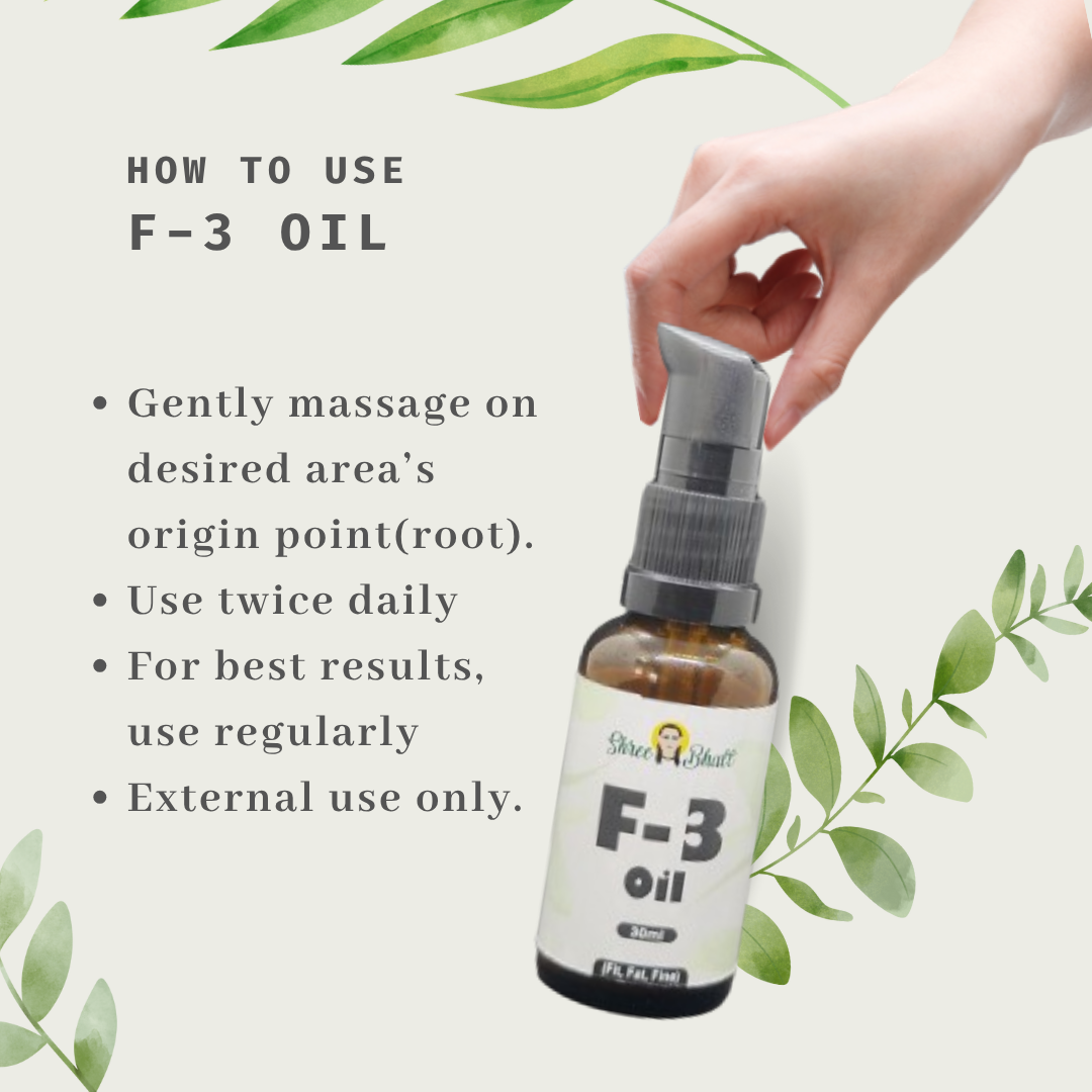ShreeBhatt F-3 (Fit, Fat, Fine) Massage Oil, 30 ml