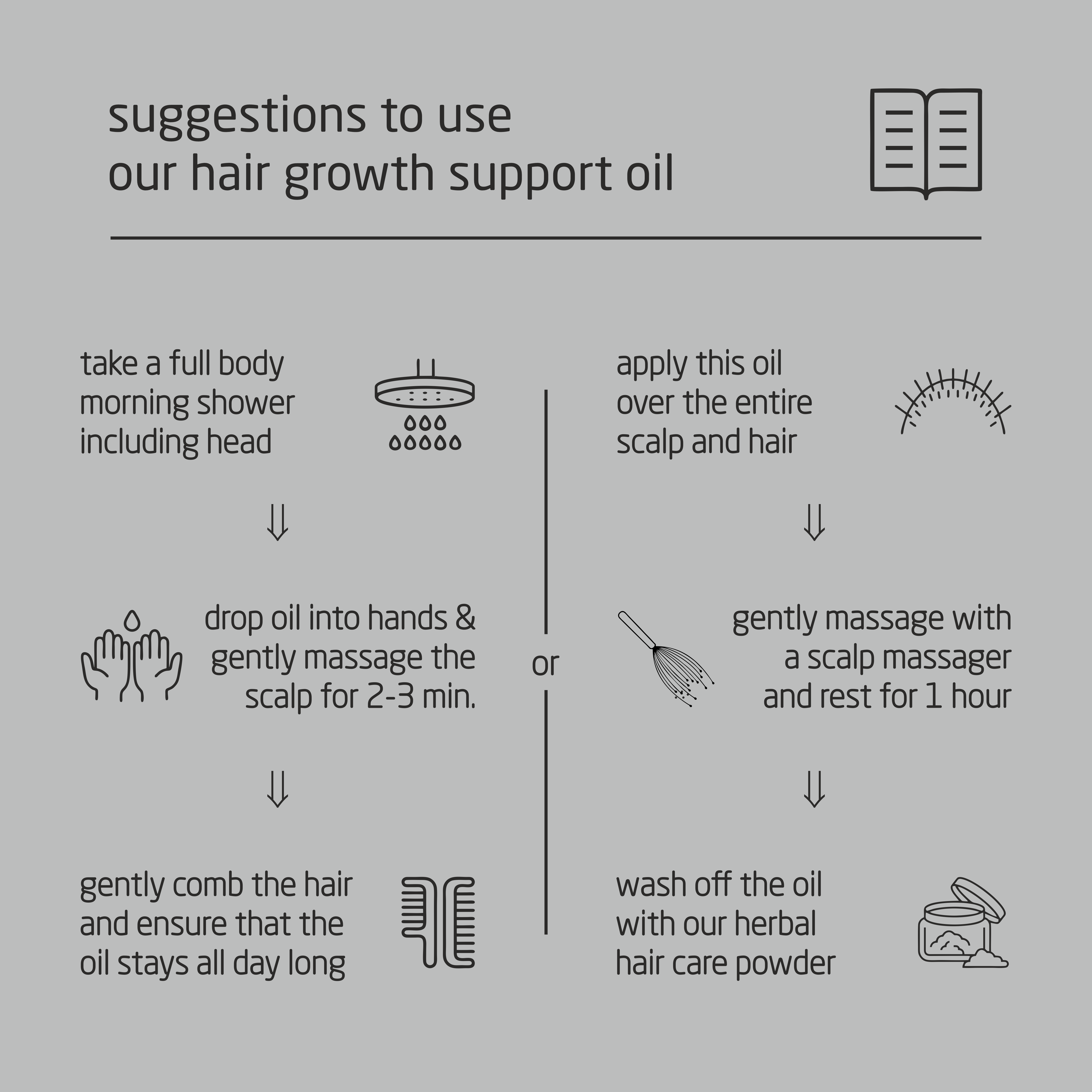 Feel Sattvic Premium Herbal Cold-Infused  Hair Growth Support Oil - 100ml