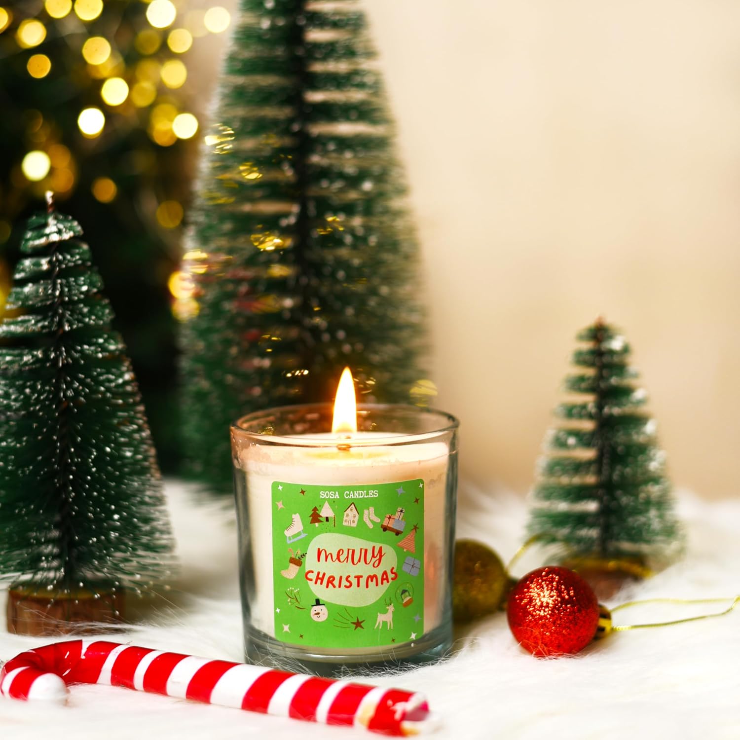 Sosa Candles Merry Christmas Scented Candles | Scented Candles For Home Decor | Scented Candles For Home Decoration