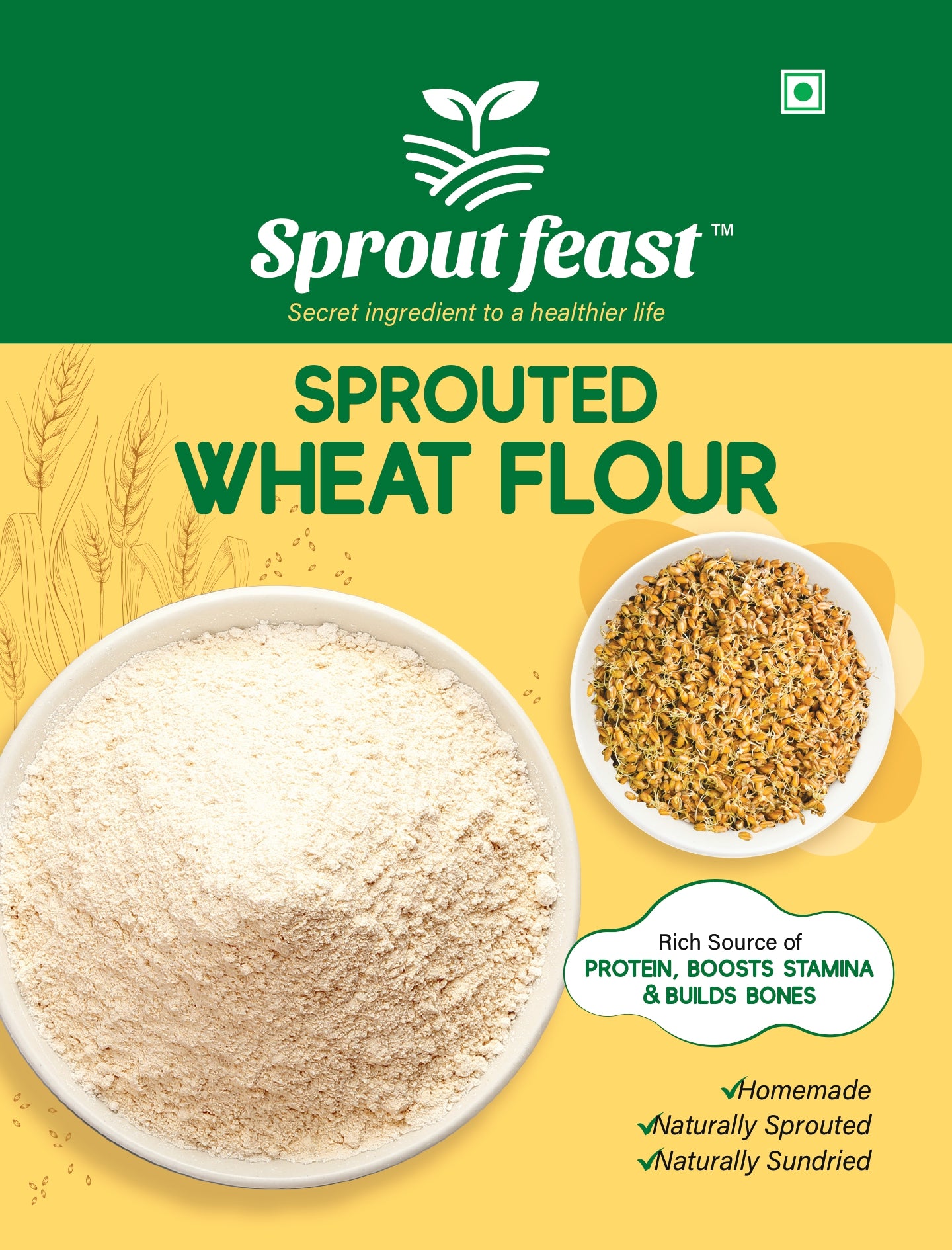 Sprout Feast Sprouted Whole Wheat Flour 900g