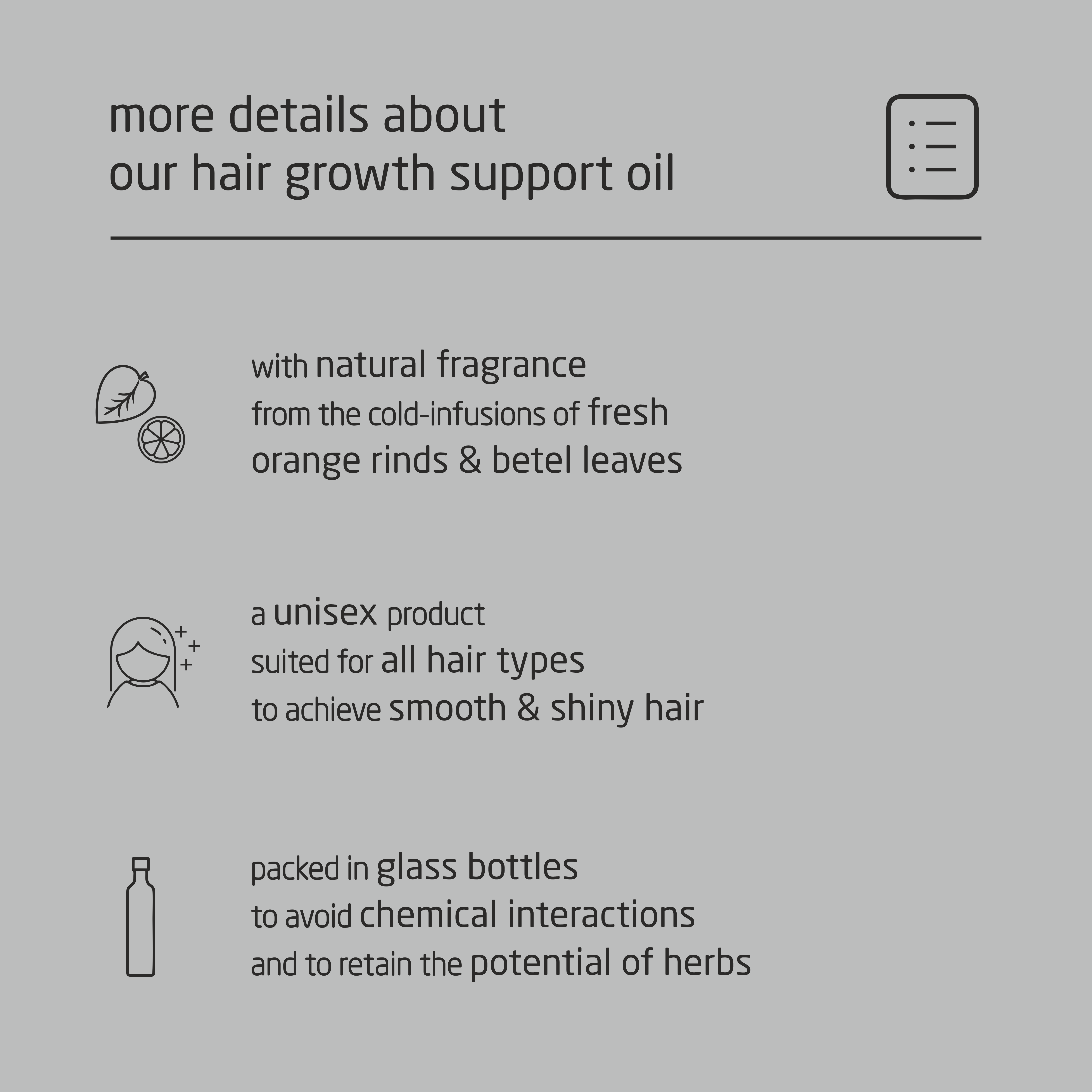 Feel Sattvic Premium Herbal Cold-Infused  Hair Growth Support Oil - 100ml