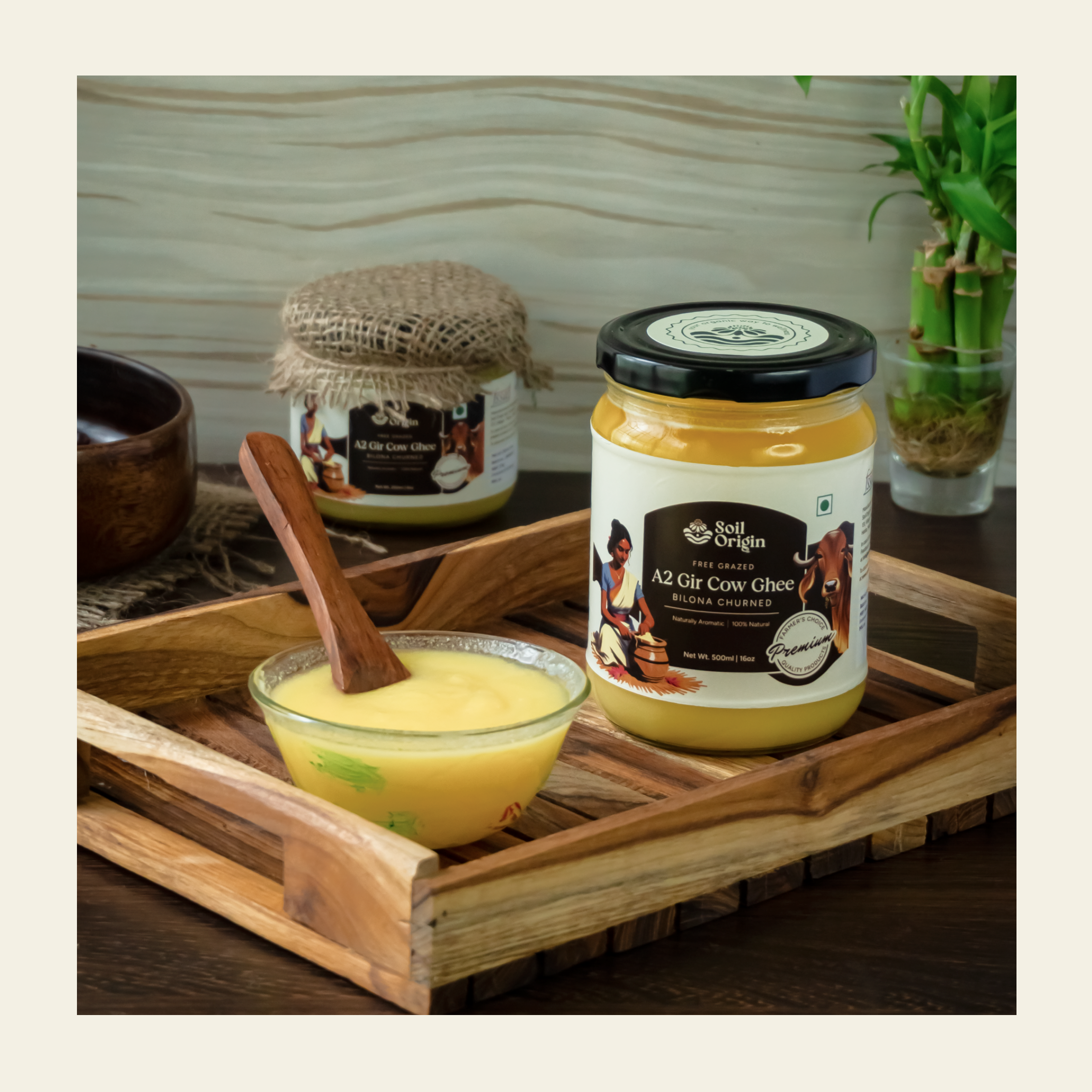 Soil Origin A2 Gir Cow Ghee (Bilona Churned)
