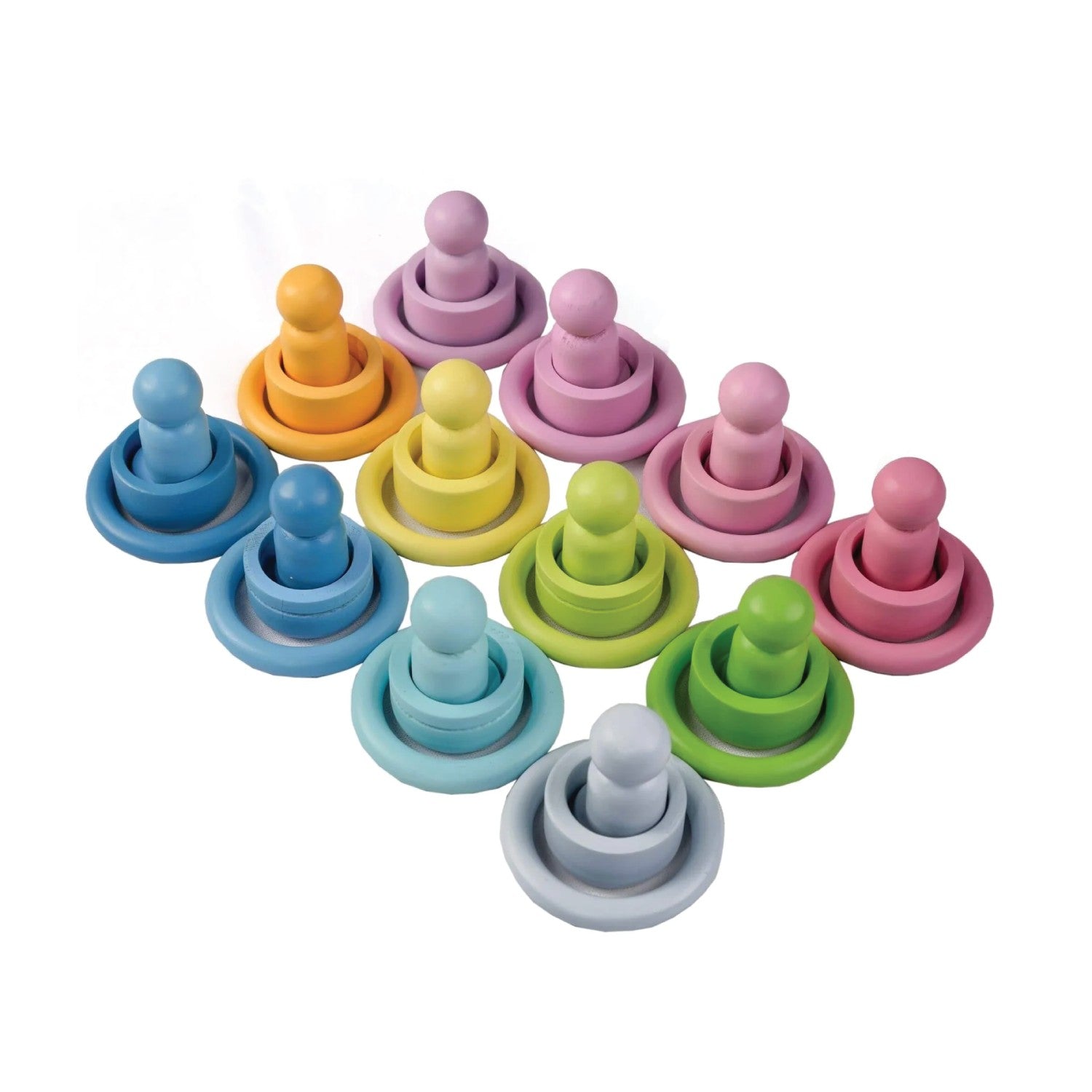 Woodbee Toys Pegs and Cups (Open ended toy set)