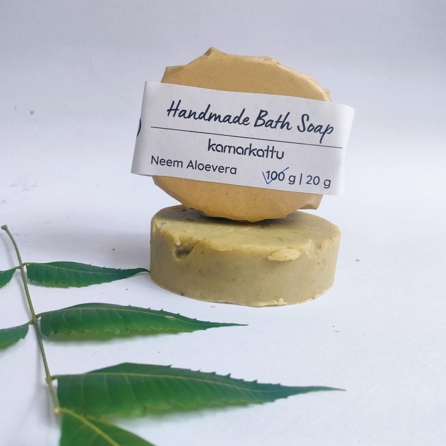 Kamarkattu Ecostore Handmade Bath Soap: Neem Aloevera - Pack of 2