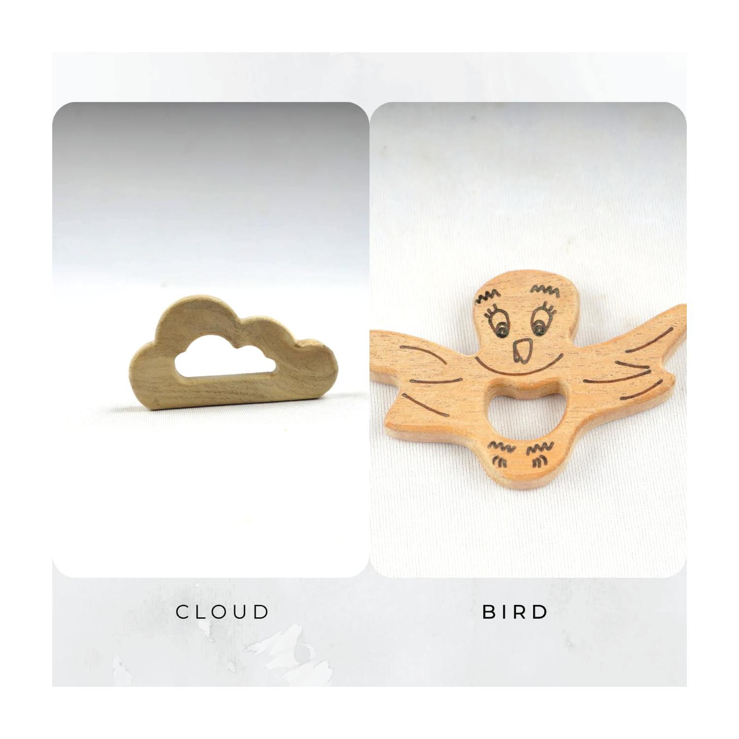 Woodbee Toys Teether (Cloud and Bird)