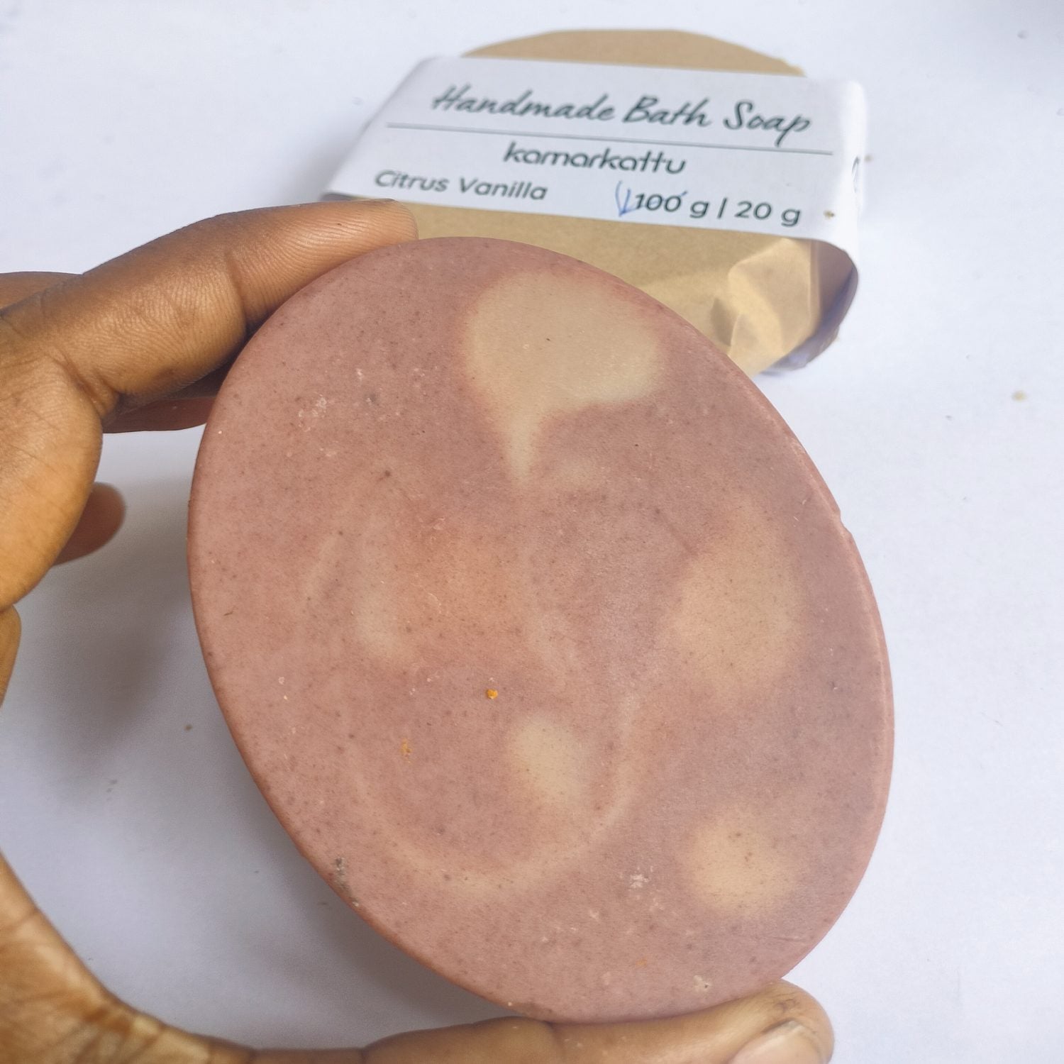 Kamarkattu Ecostore Handmade Bath Soap: Citrus Vanilla - Pack of 4