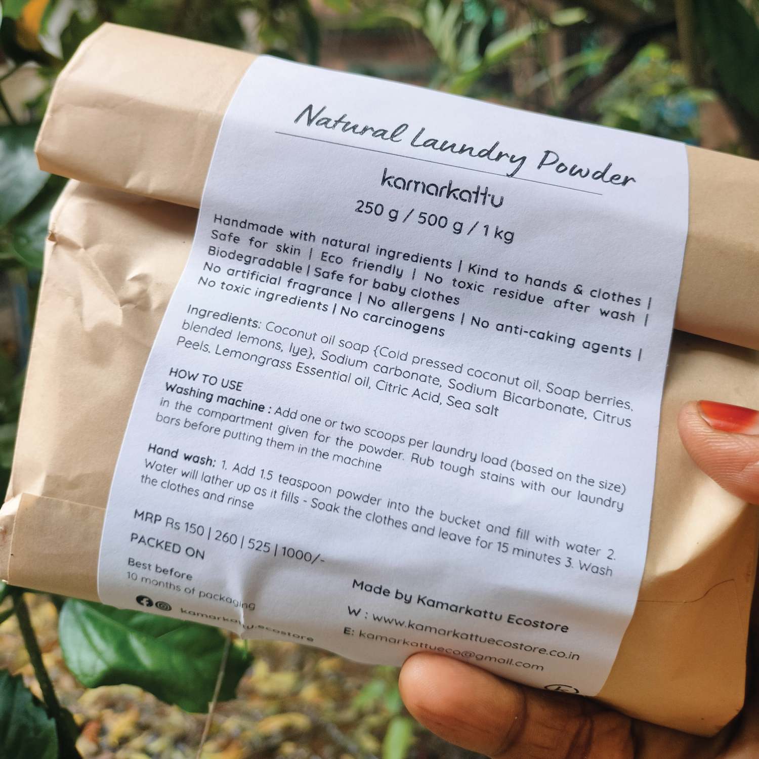 Kamarkattu Ecostore Natural Laundry Powder - 1 K