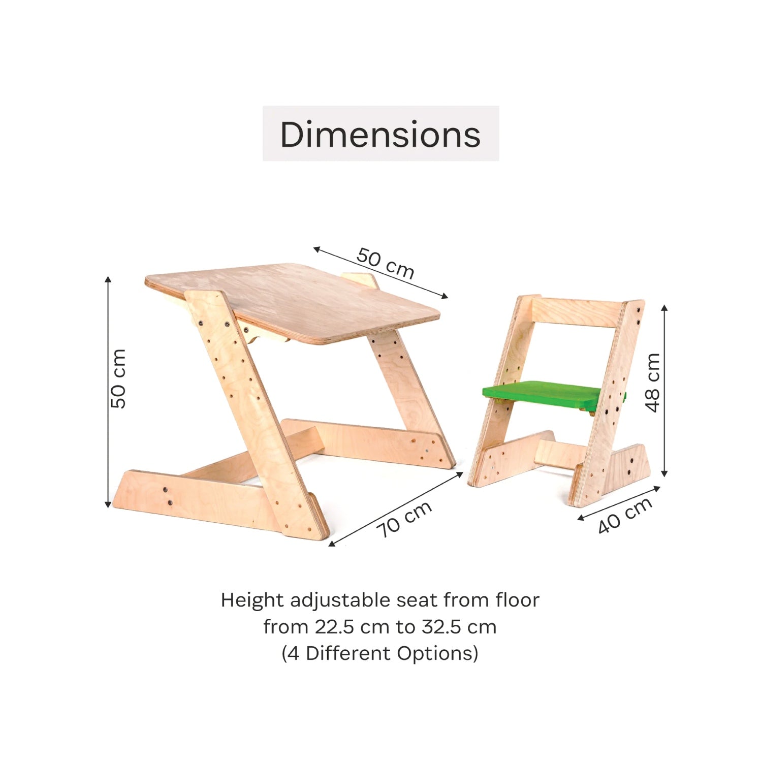Woodbee Toys Study Table and Chair
