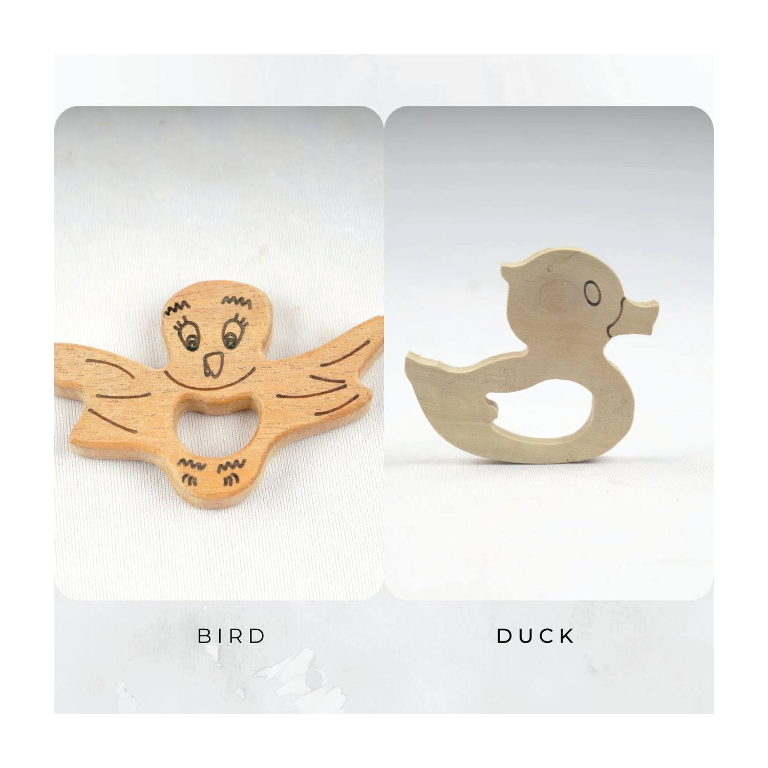Woodbee Toys Teether (Bird and Duck)