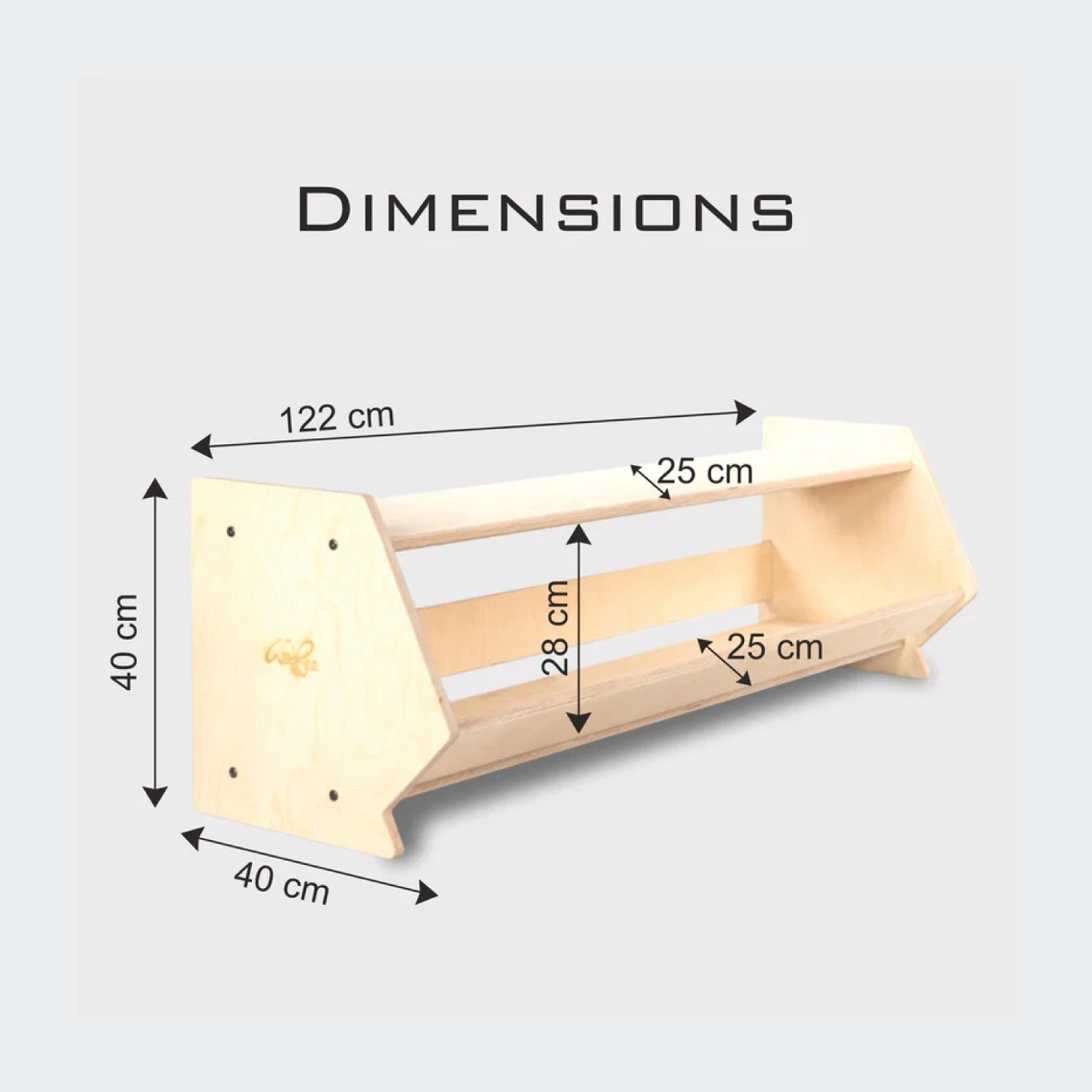 Woodbee Toys Montessori Low Shelf