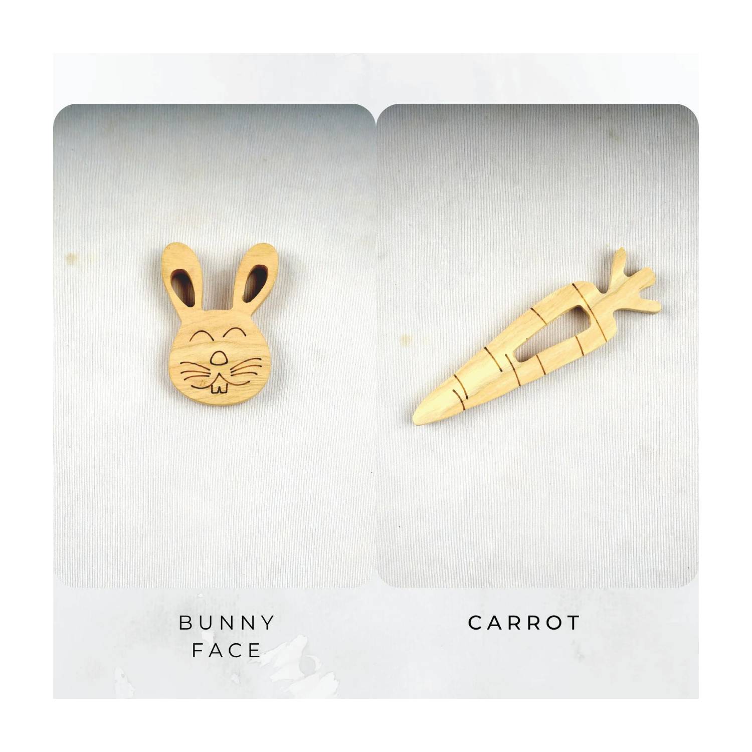 Woodbee Toys Teether (Bunny face and Carrot)