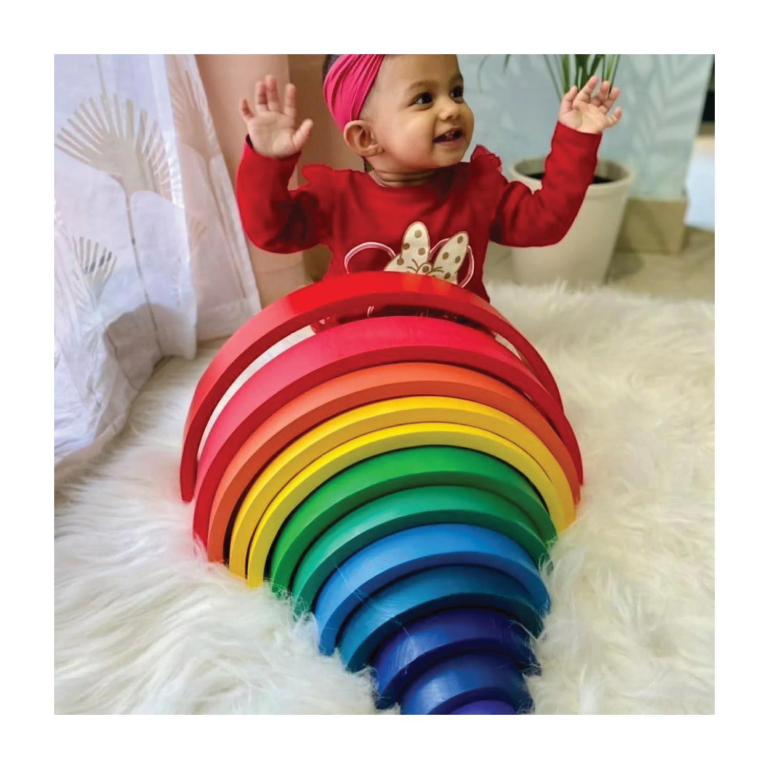 Woodbee Toys Rainbow Stacker (12 pieces)