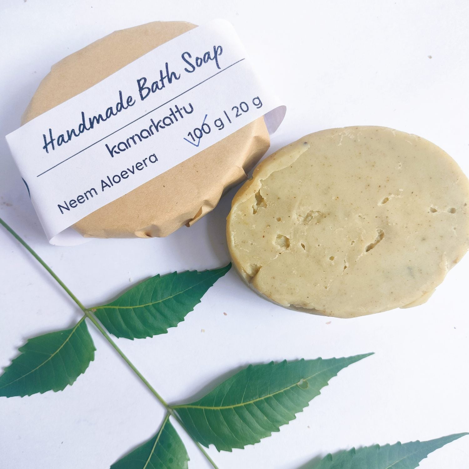 Kamarkattu Ecostore Handmade Bath Soap: Neem Aloevera