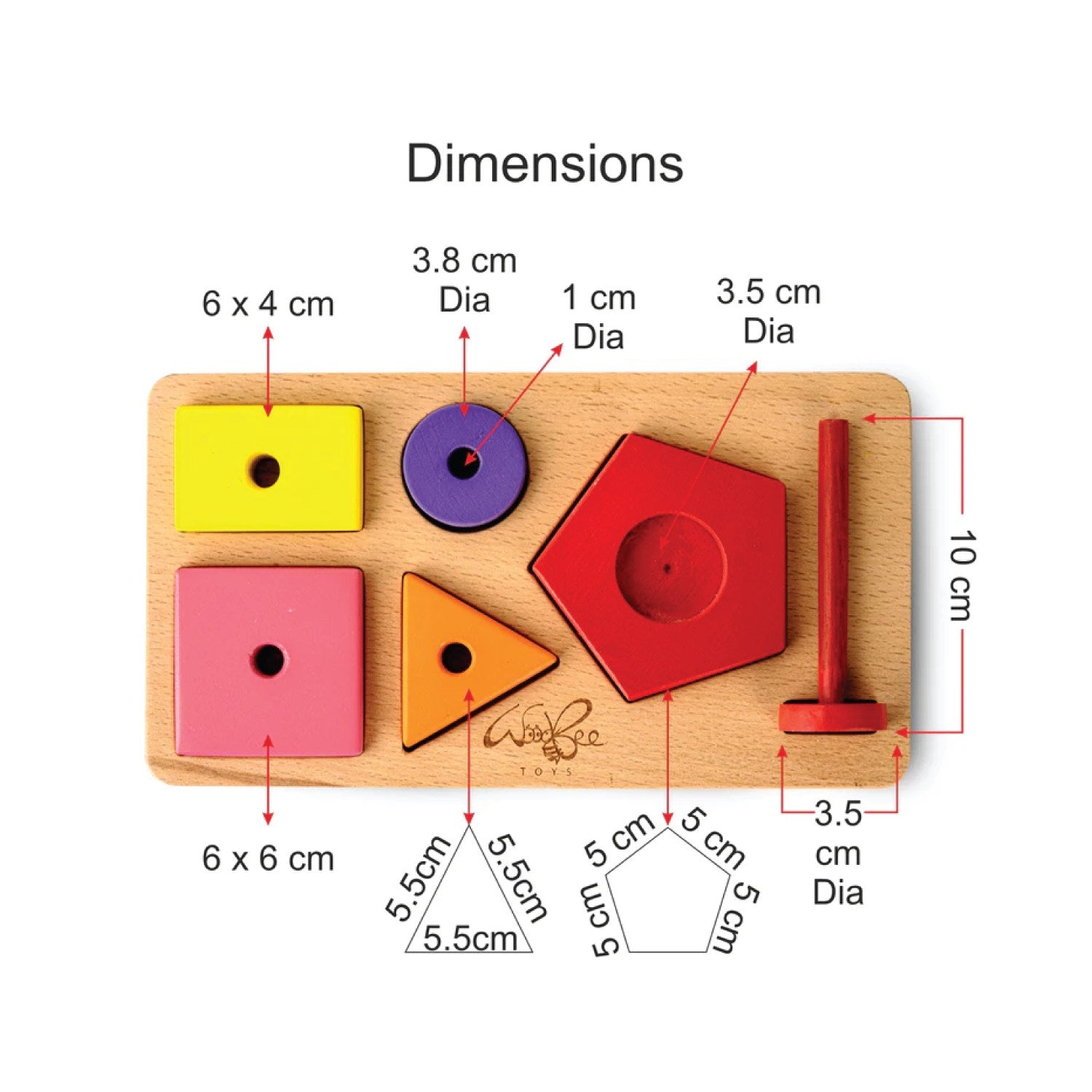 Woodbee Toys Stacker cum Sorter