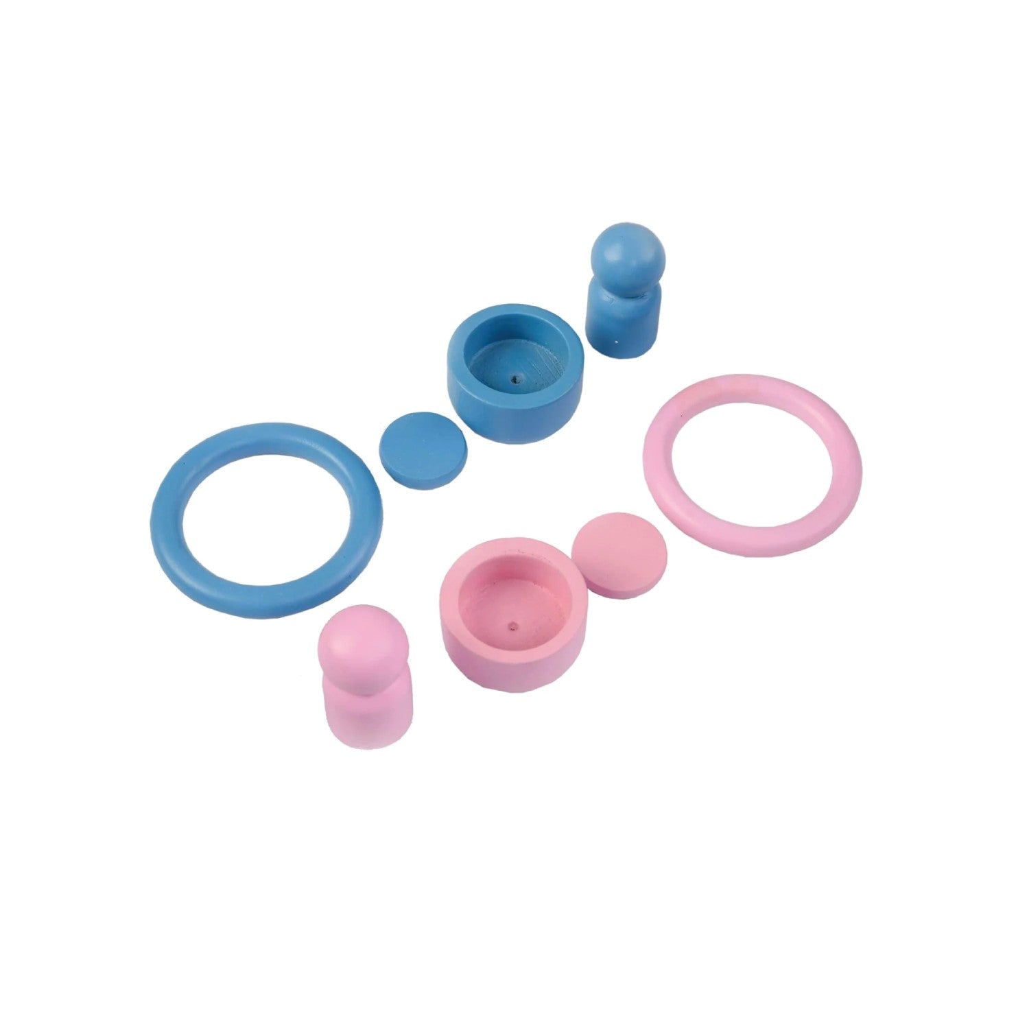 Woodbee Toys Pegs and Cups (Open ended toy set)