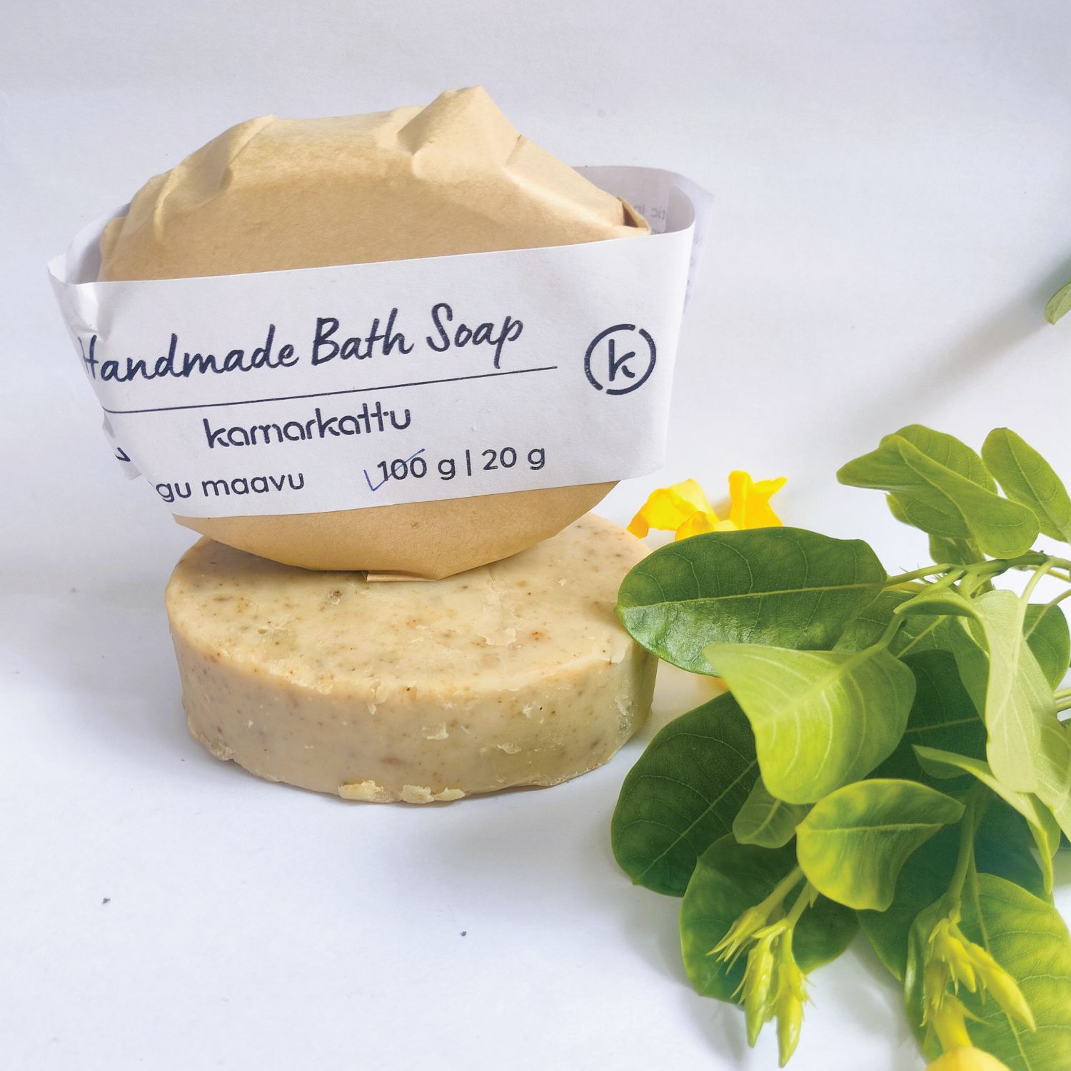 Kamarkattu Ecostore Handmade Bath Soap: Nalungu Maavu