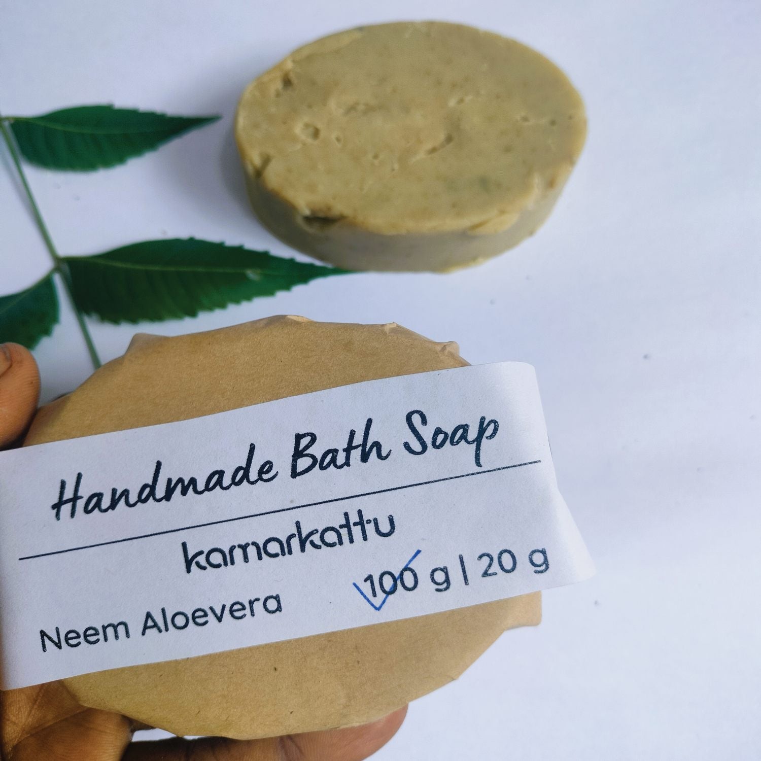 Kamarkattu Ecostore Handmade Bath Soap: Neem Aloevera