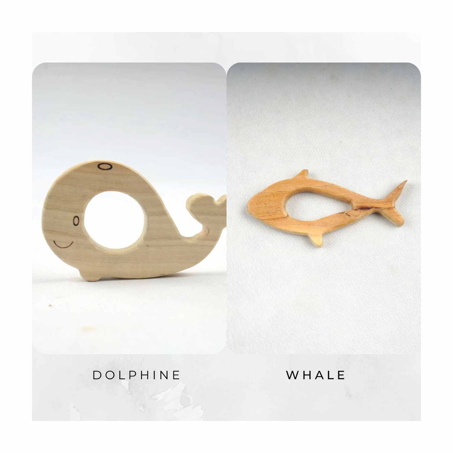Woodbee Toys Teether (Dolphin and Whale)