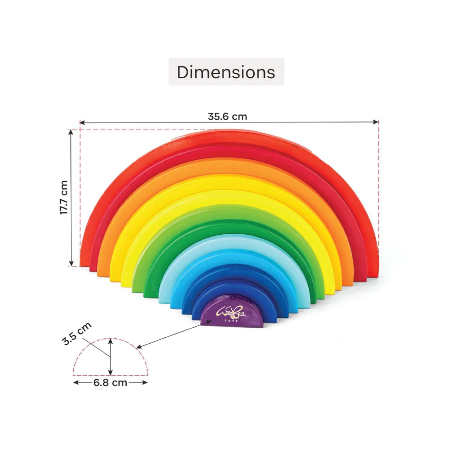 Woodbee Toys Rainbow Semi-Circle (12 pieces)