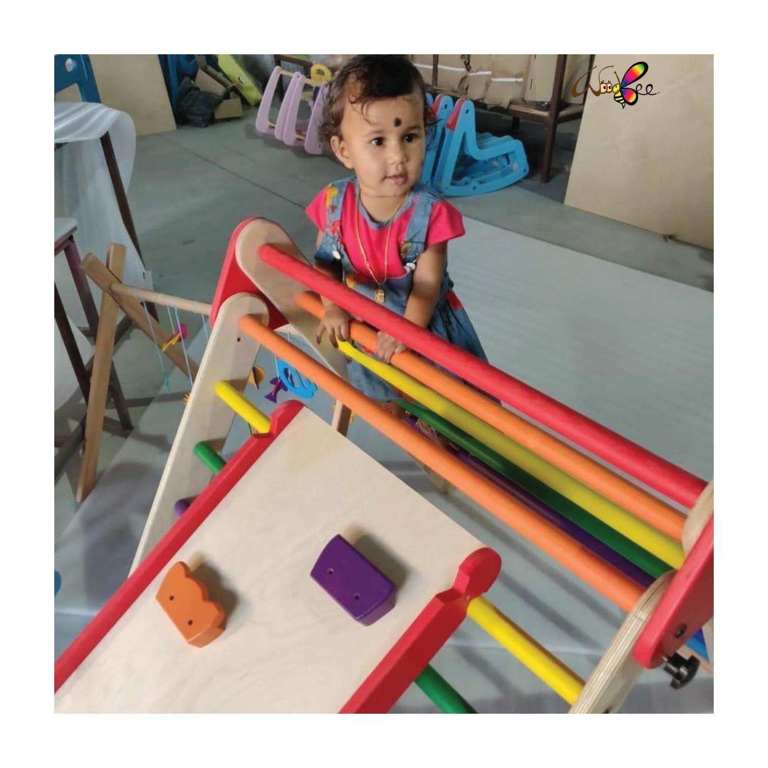 Woodbee Toys Pikler Triangle with Slider