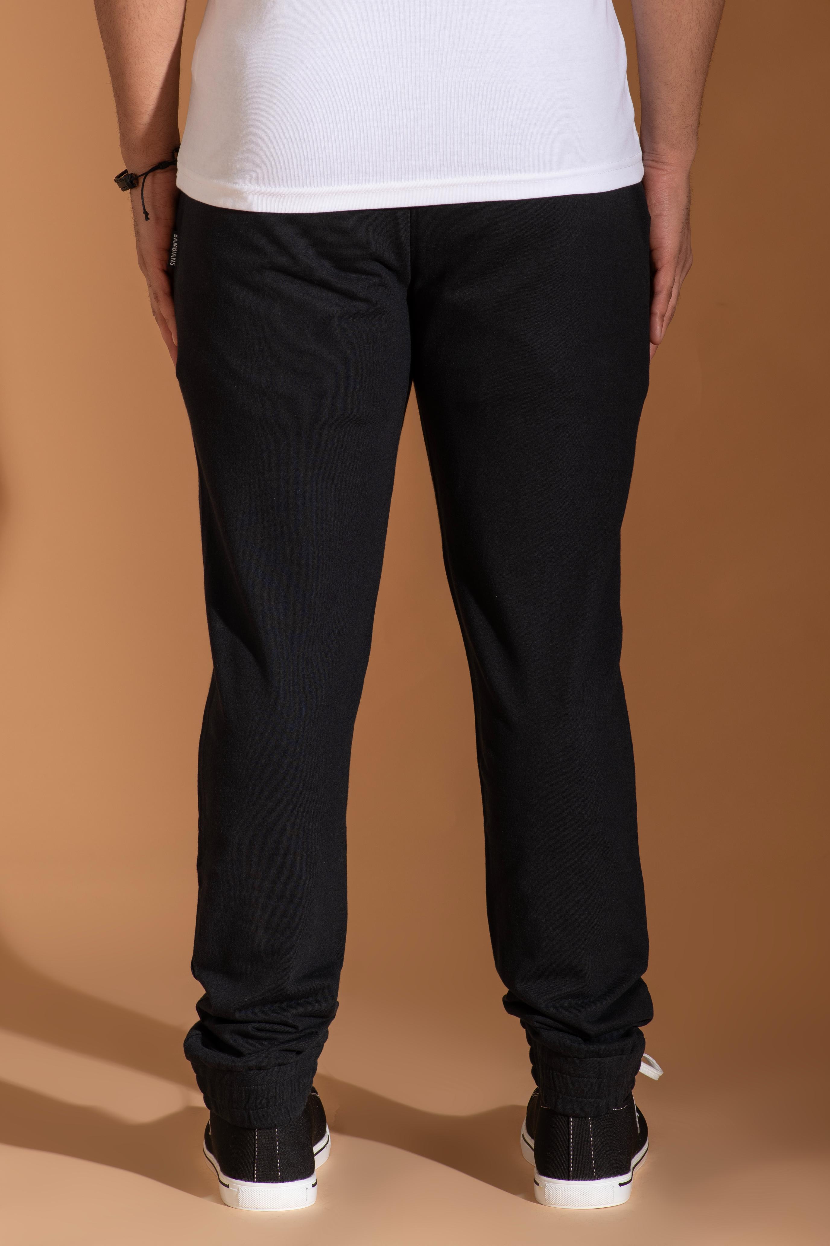 Bambians Men Track Pants-Black