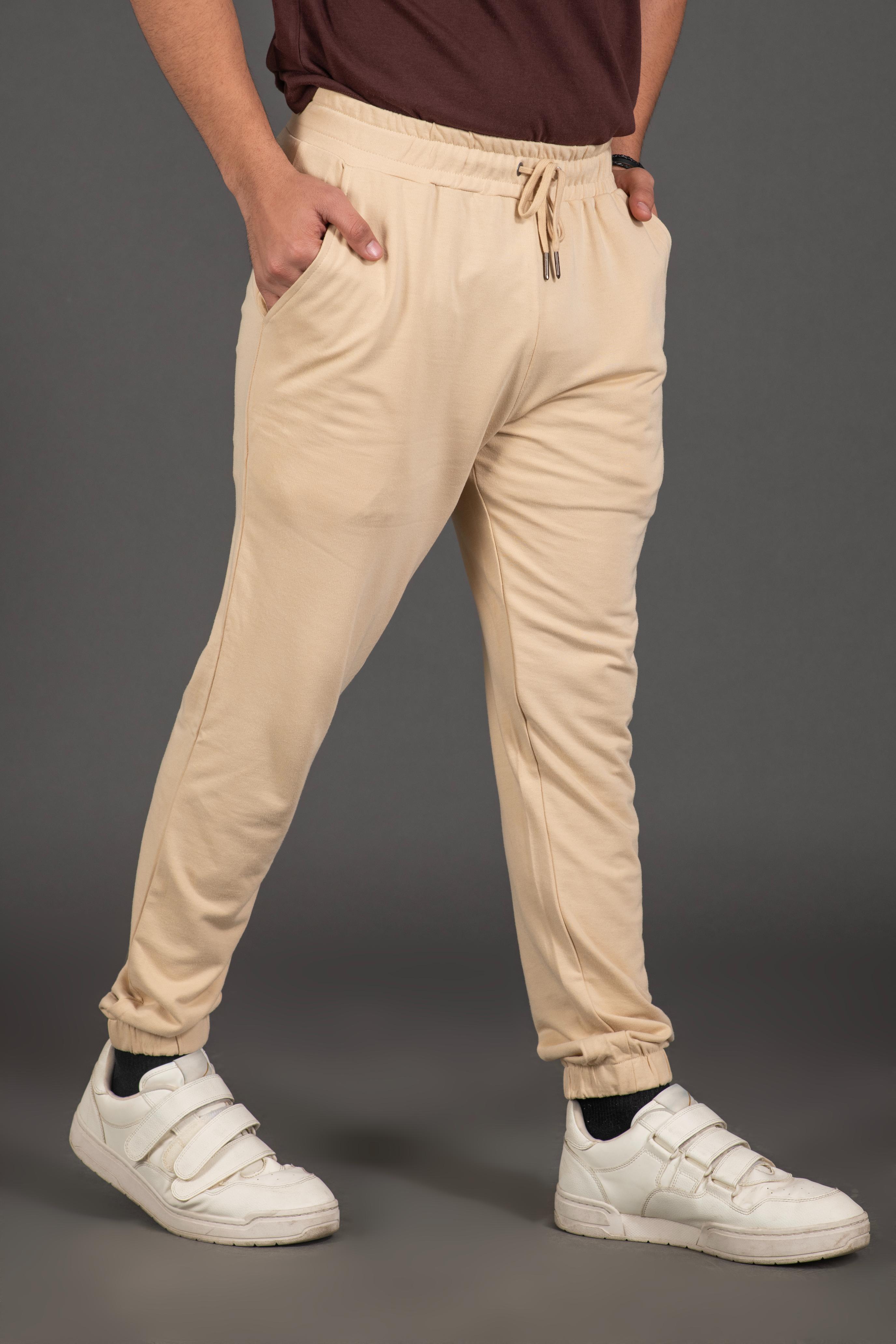 Bambians Men Track Pants-Beige