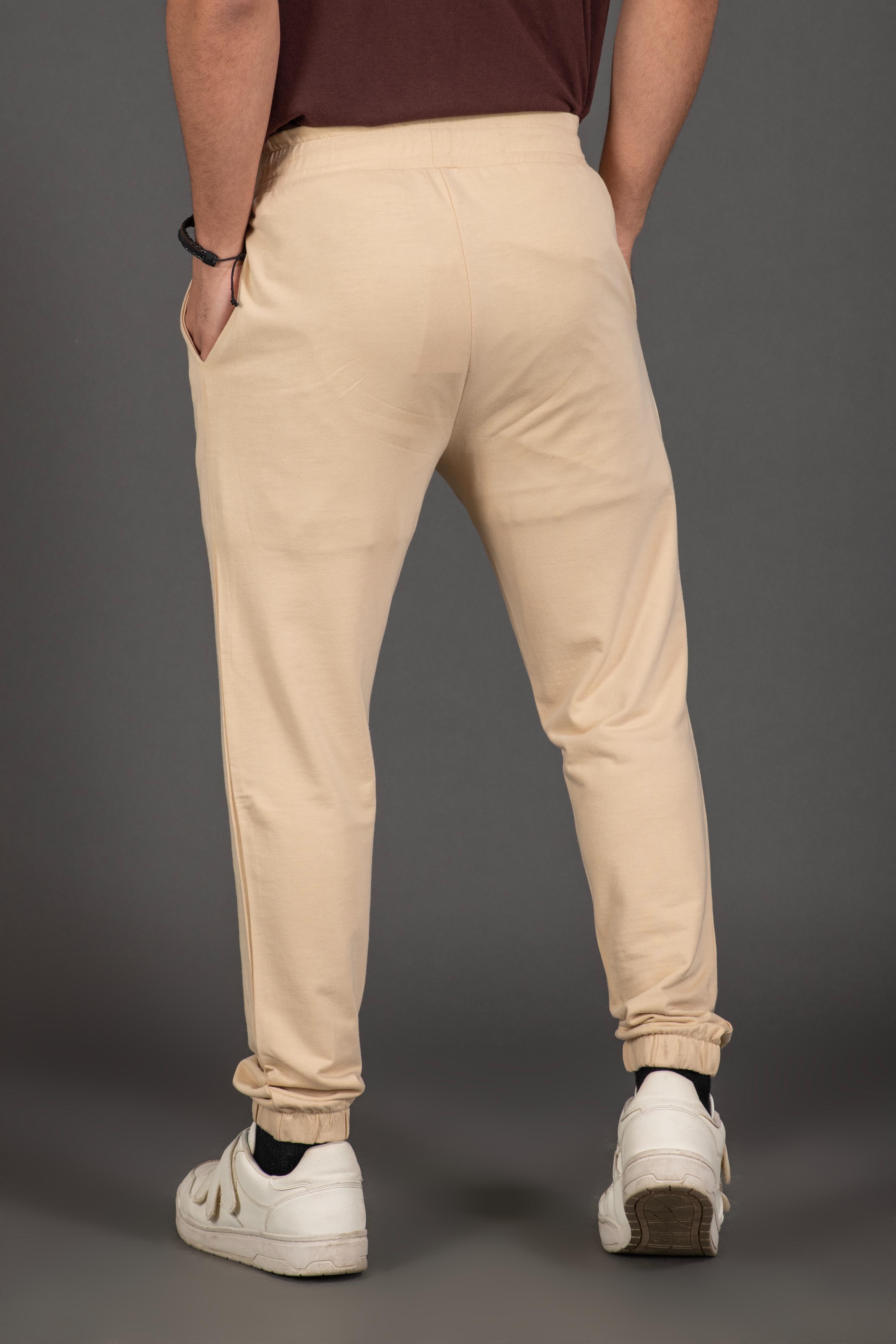 Bambians Men Track Pants-Beige