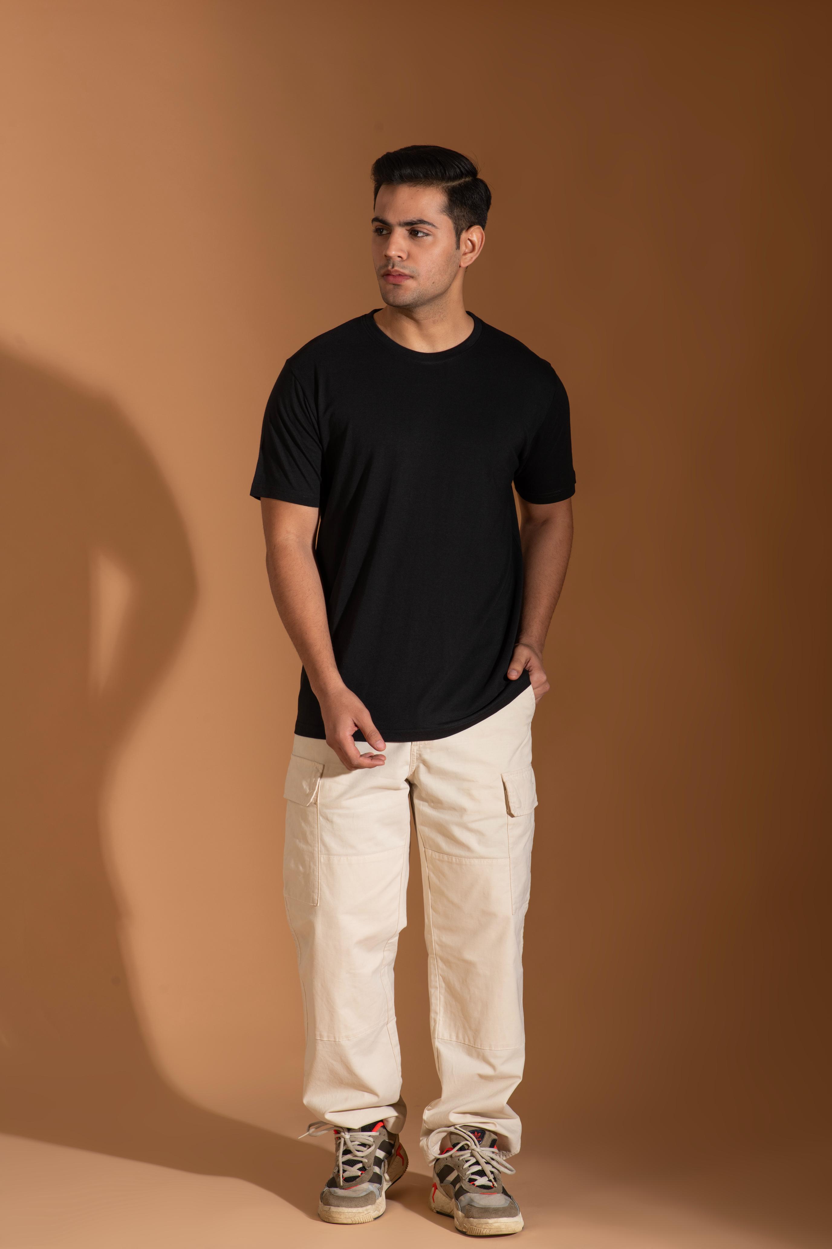 Bambians Men Round Tee-Black