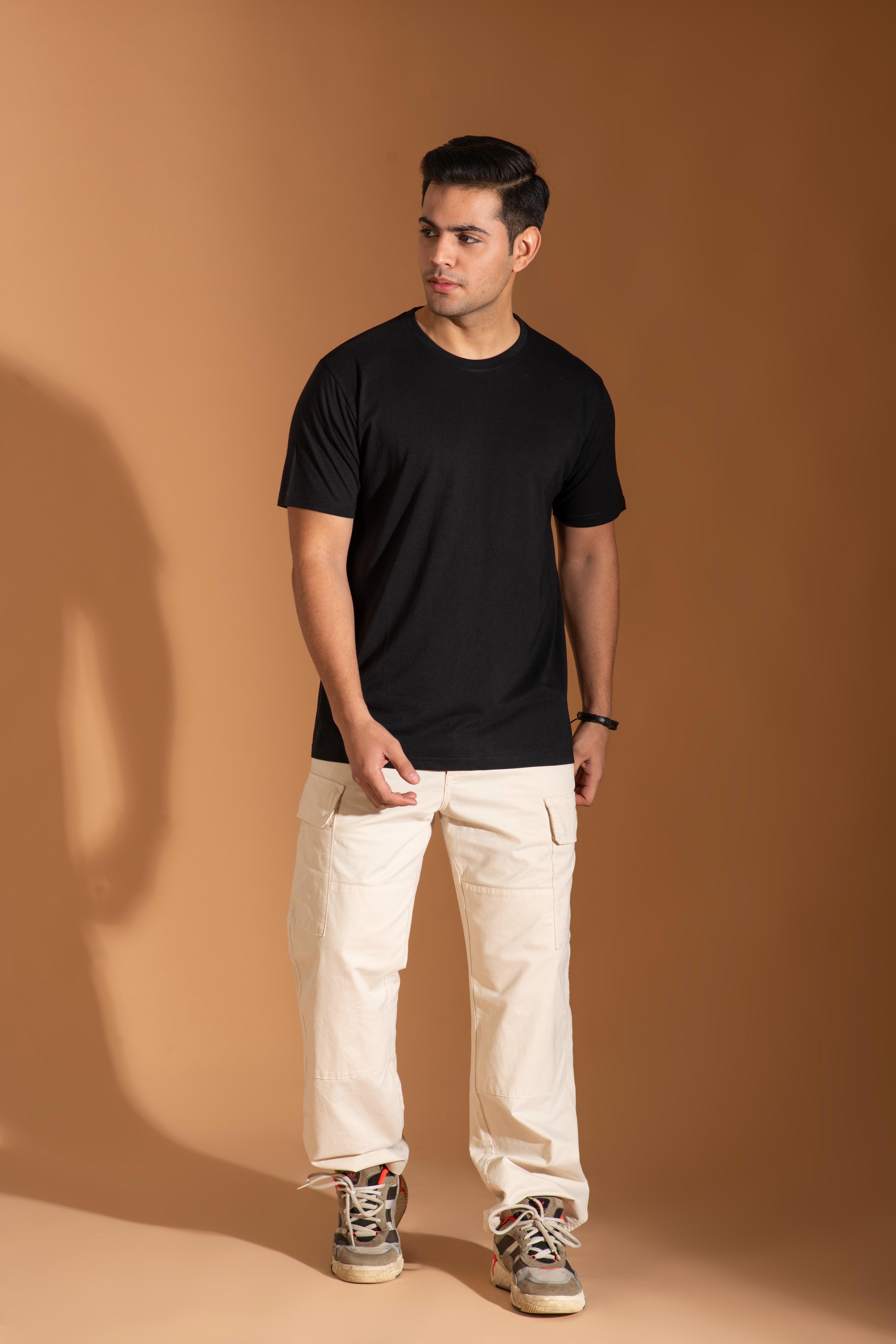 Bambians Men Round Tee-Black