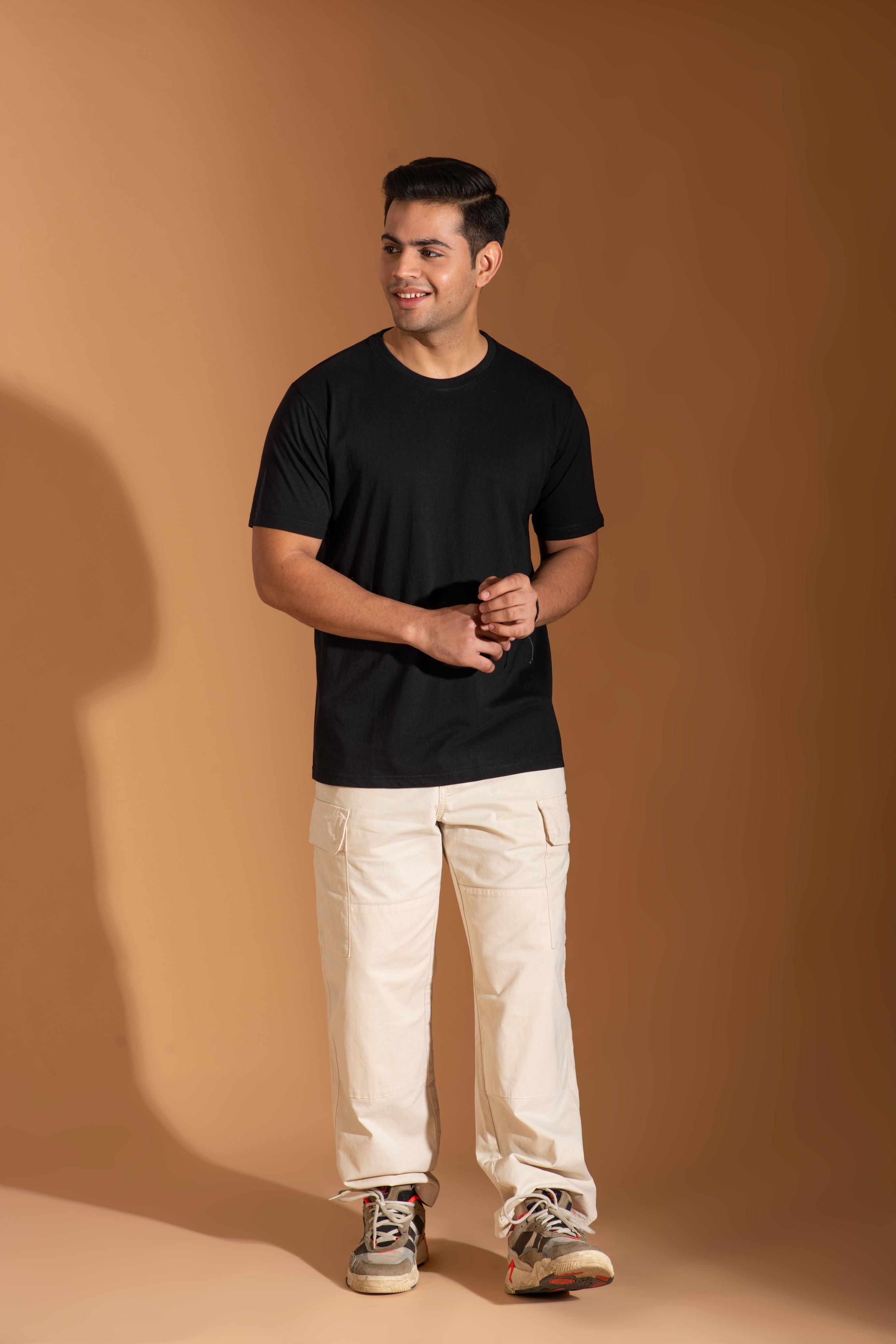 Bambians Men Round Tee-Black