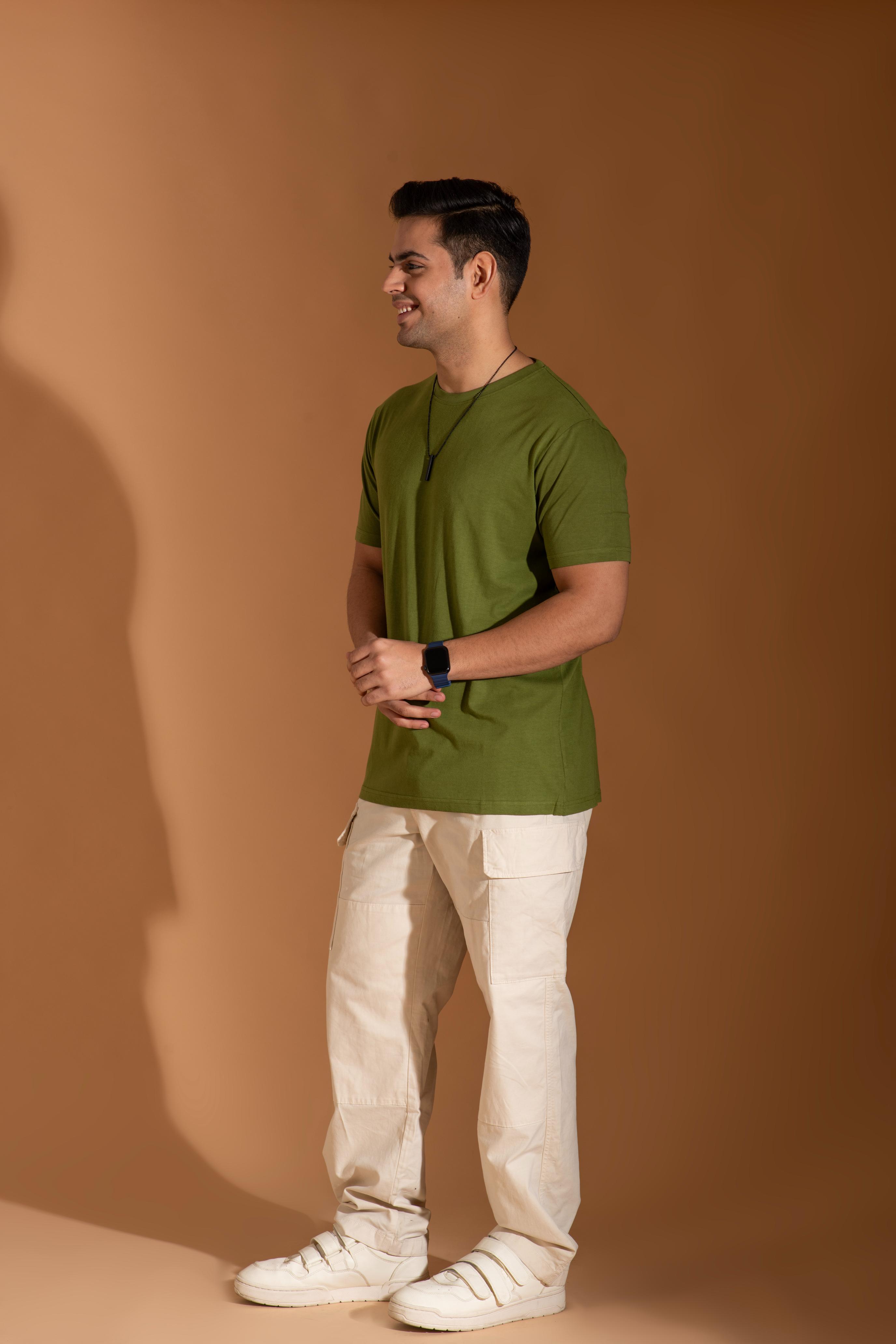 Bambians Men Round Tee-Green