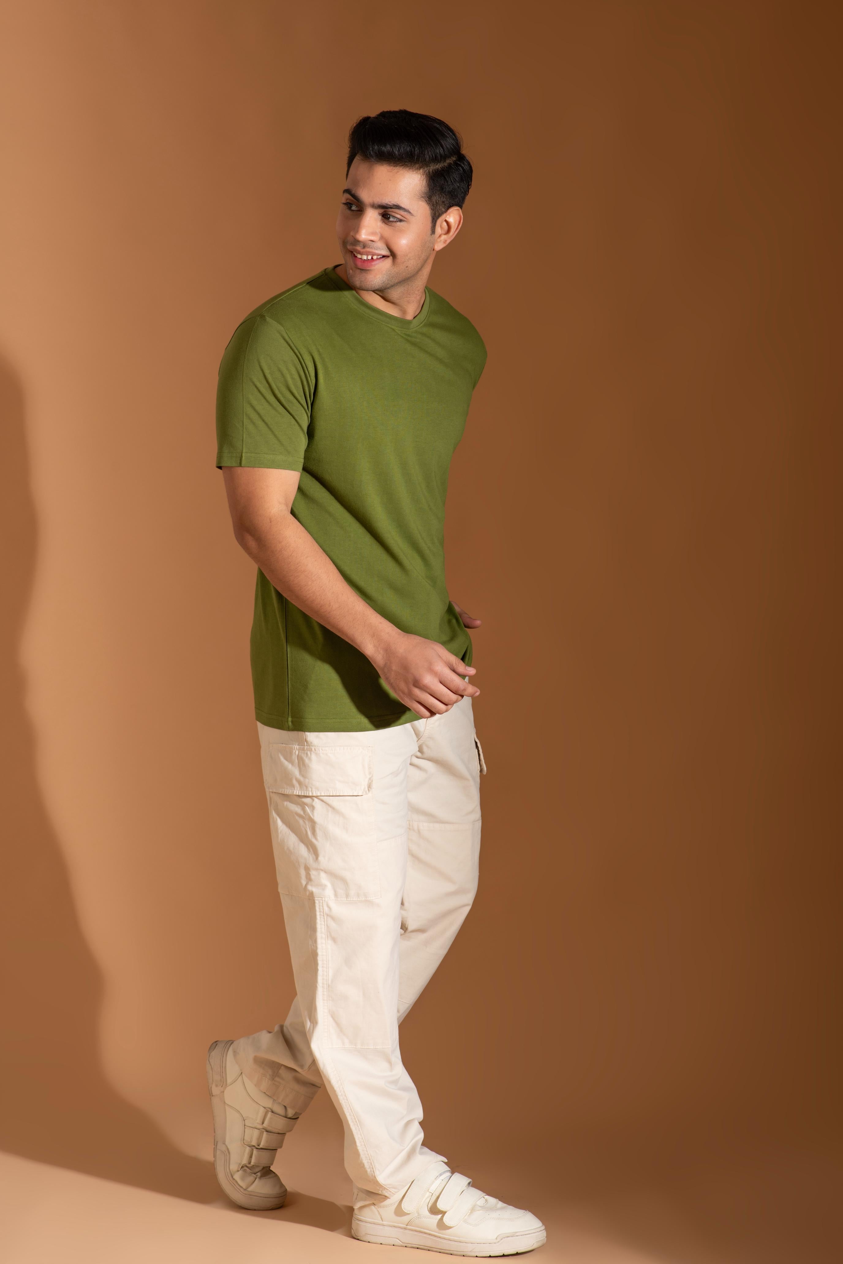 Bambians Men Round Tee-Green