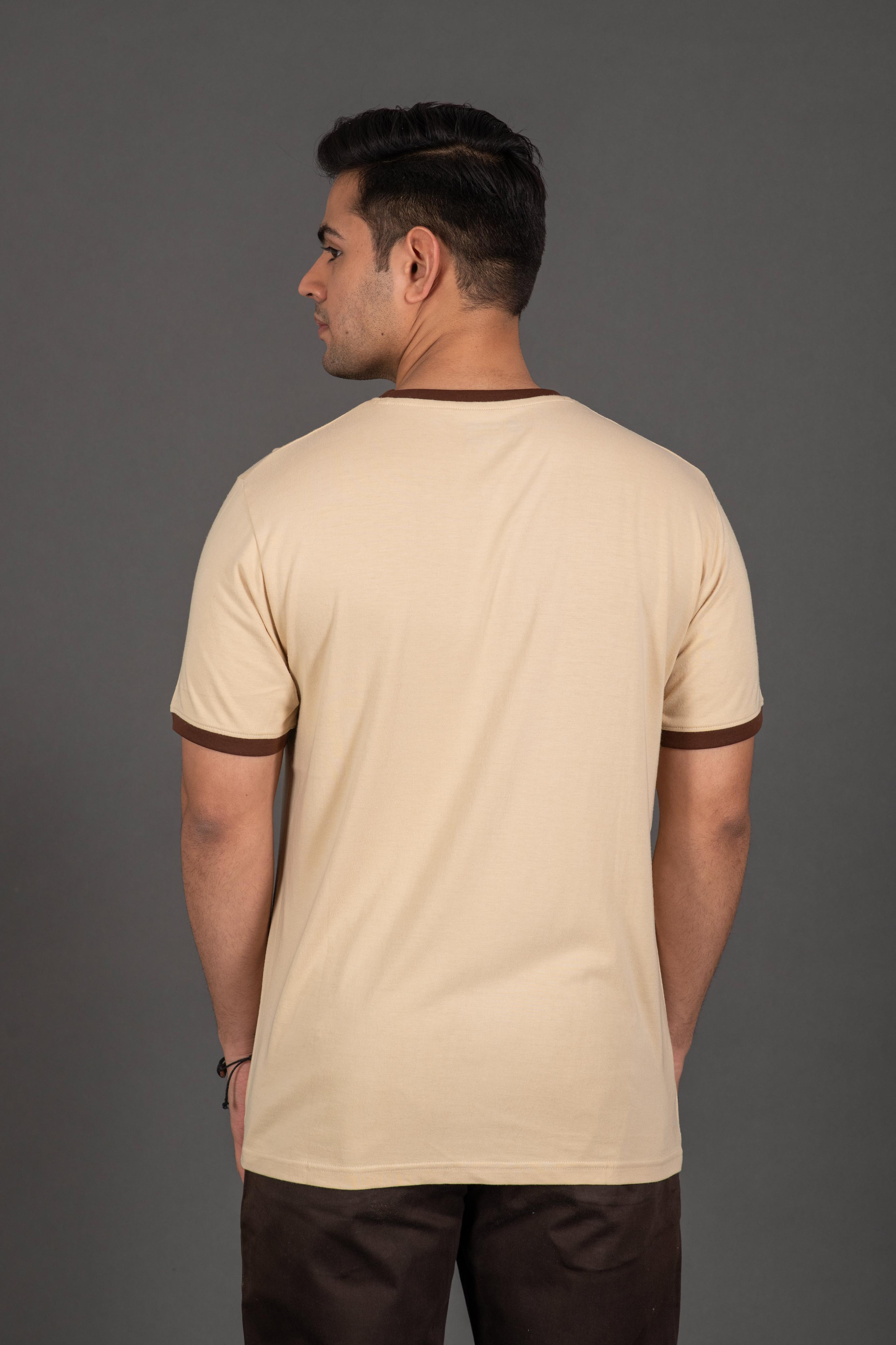 Bambians Men Contrast Tee-Beige